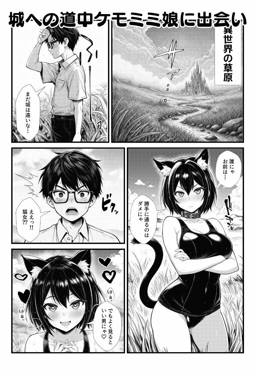 陰キャ童貞少年が異世界に飛ばされ強オス扱い！エルフ・サキュバス・獣人たちにモテて中出しまくり！ 画像8