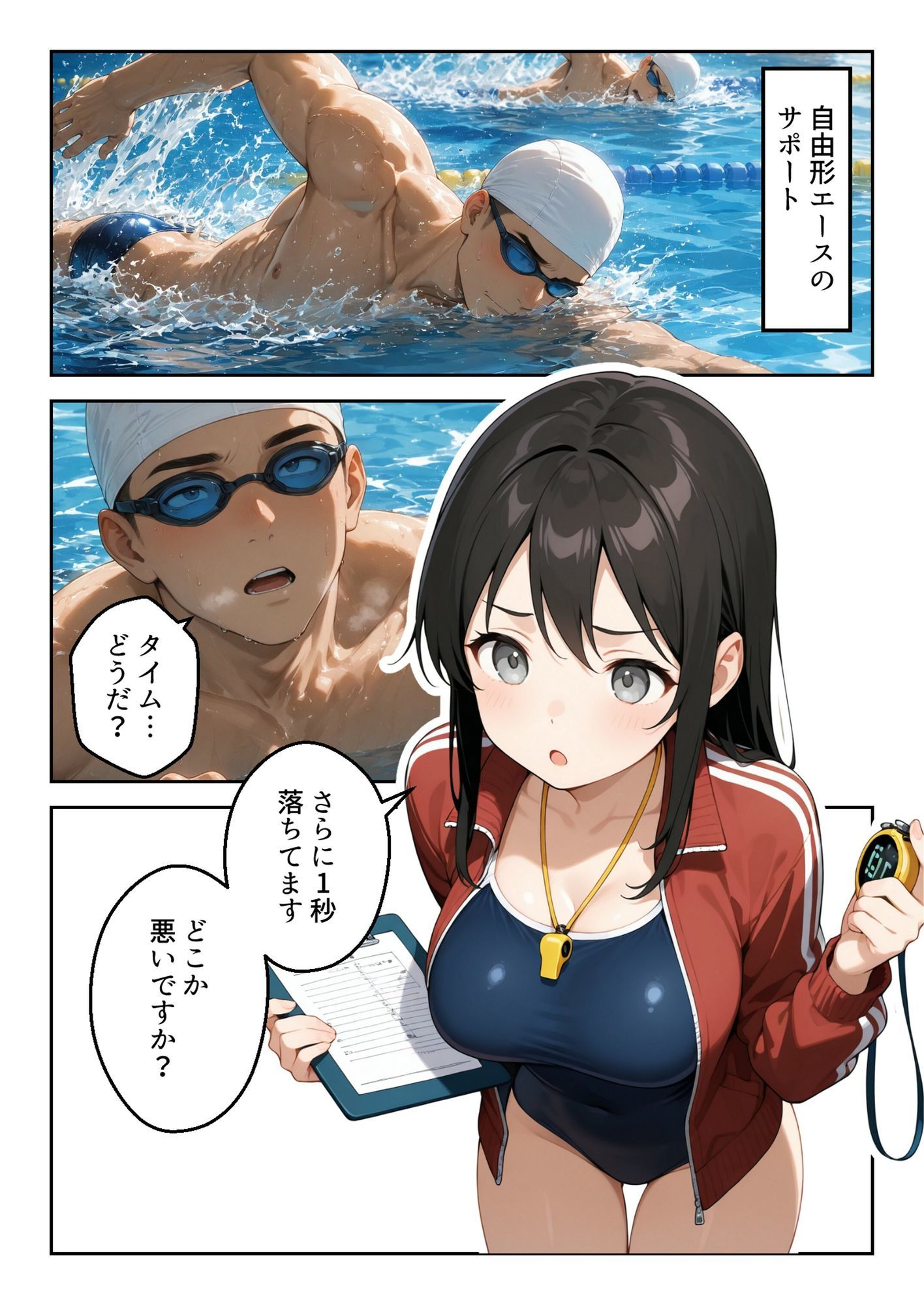 水泳部マネージャーのイキすぎた熱血サポート 画像2