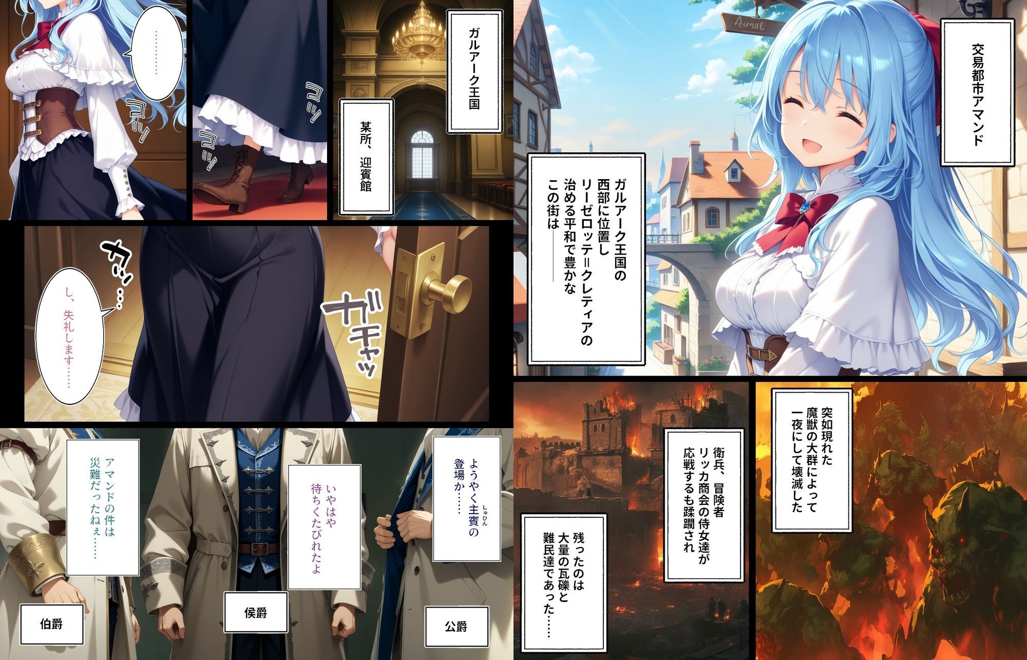 恥辱の淑女〜リーゼロッテ=ク〇ティアがアマンド復興のために処女を捧げる話〜【前編】 画像1