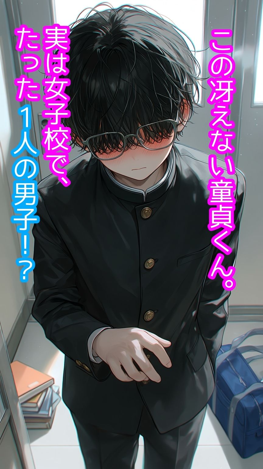 女子○で唯一の童貞男子が6美女に囲まれて孕ませハーレム！ 画像1