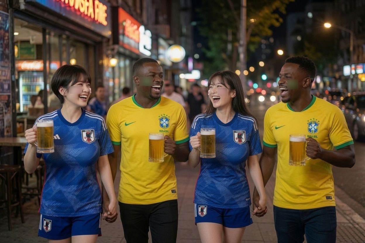 フルタイムの情熱 バーからベッドへ、日伯の甘く淫らな夜 画像1