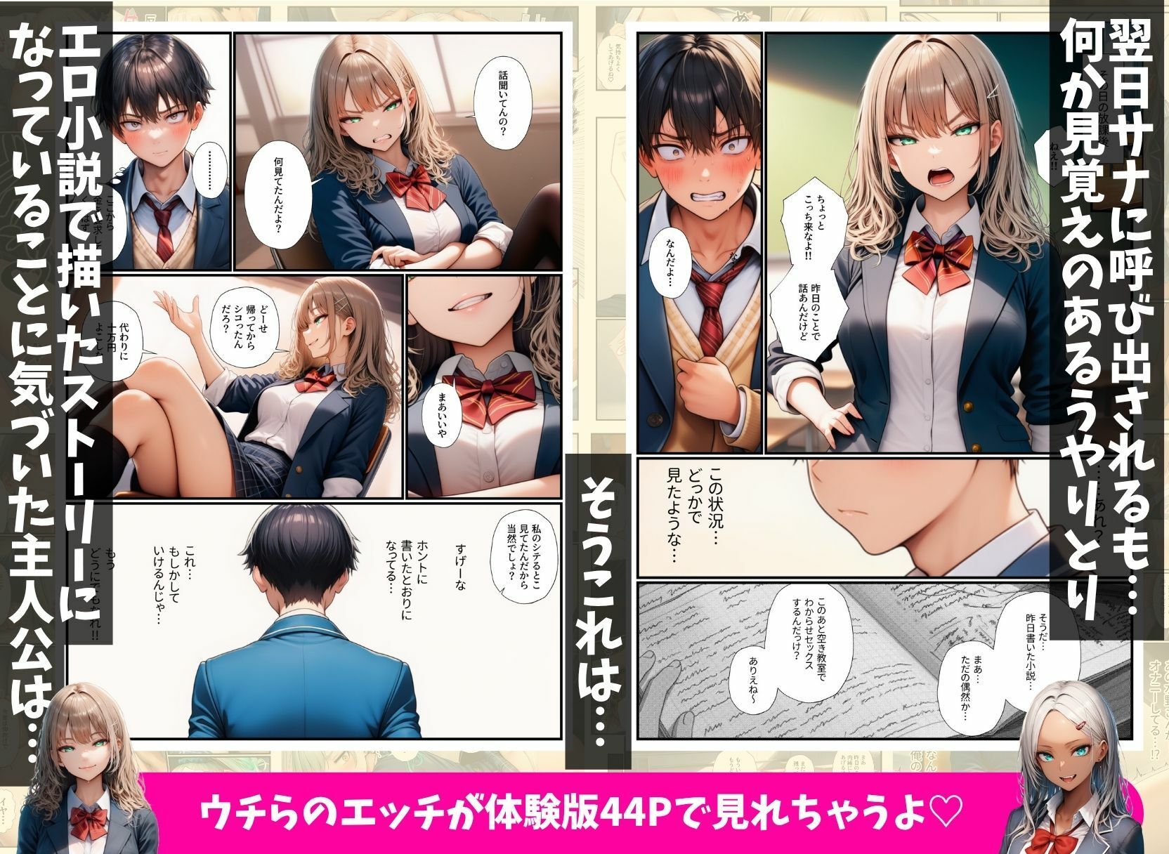 オタクの俺をいじめる一軍ギャル達をエロ小説のネタにしたらホントに中出しセックスできちゃった話 画像4