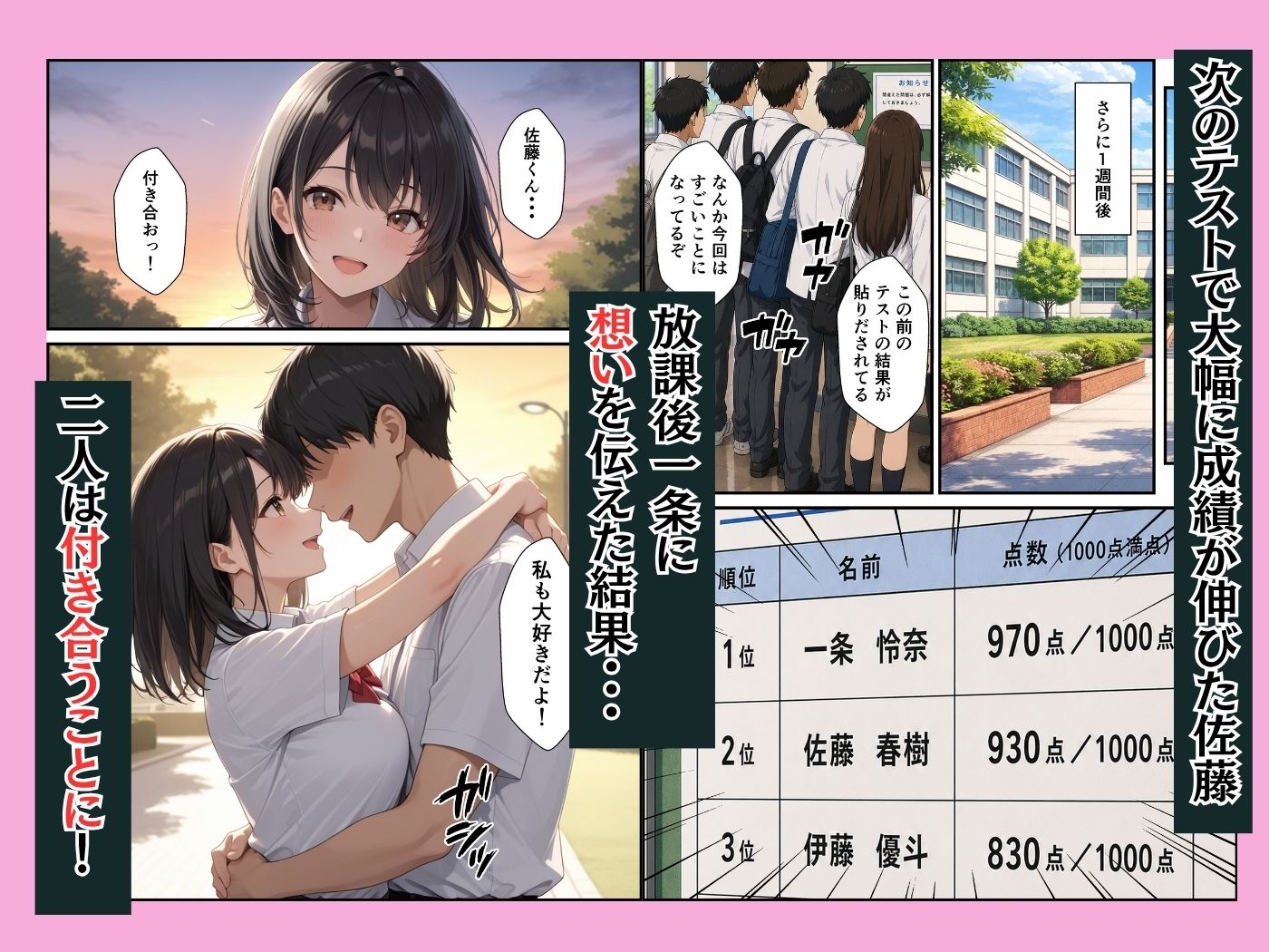 成績学年トップの生徒会長と成績中の下の冴えない俺が生ハメセックスできた話 画像8