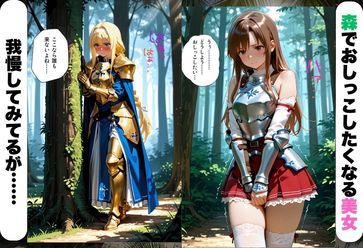 野外お漏らしレ●プ 深い森の中で子宮壊れるまでイキ狂うS〇O編 画像1