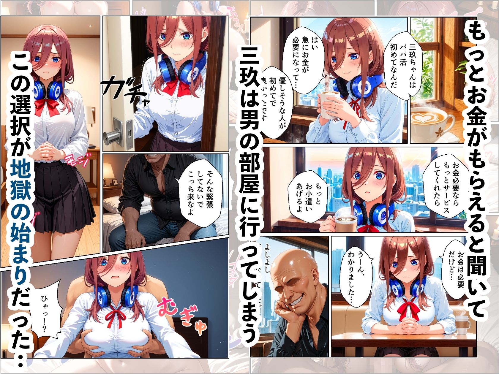 三玖寝取り調教〜パパ活がきっかけでメス堕ち〜 サンプル画像 4