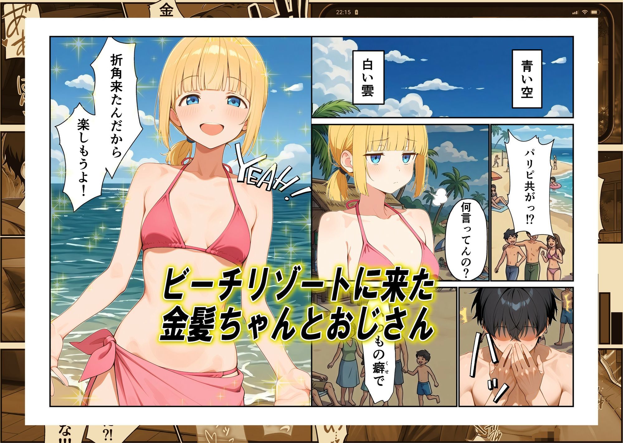 ビーチリゾートde金髪ちゃんといちゃいちゃする話 画像1