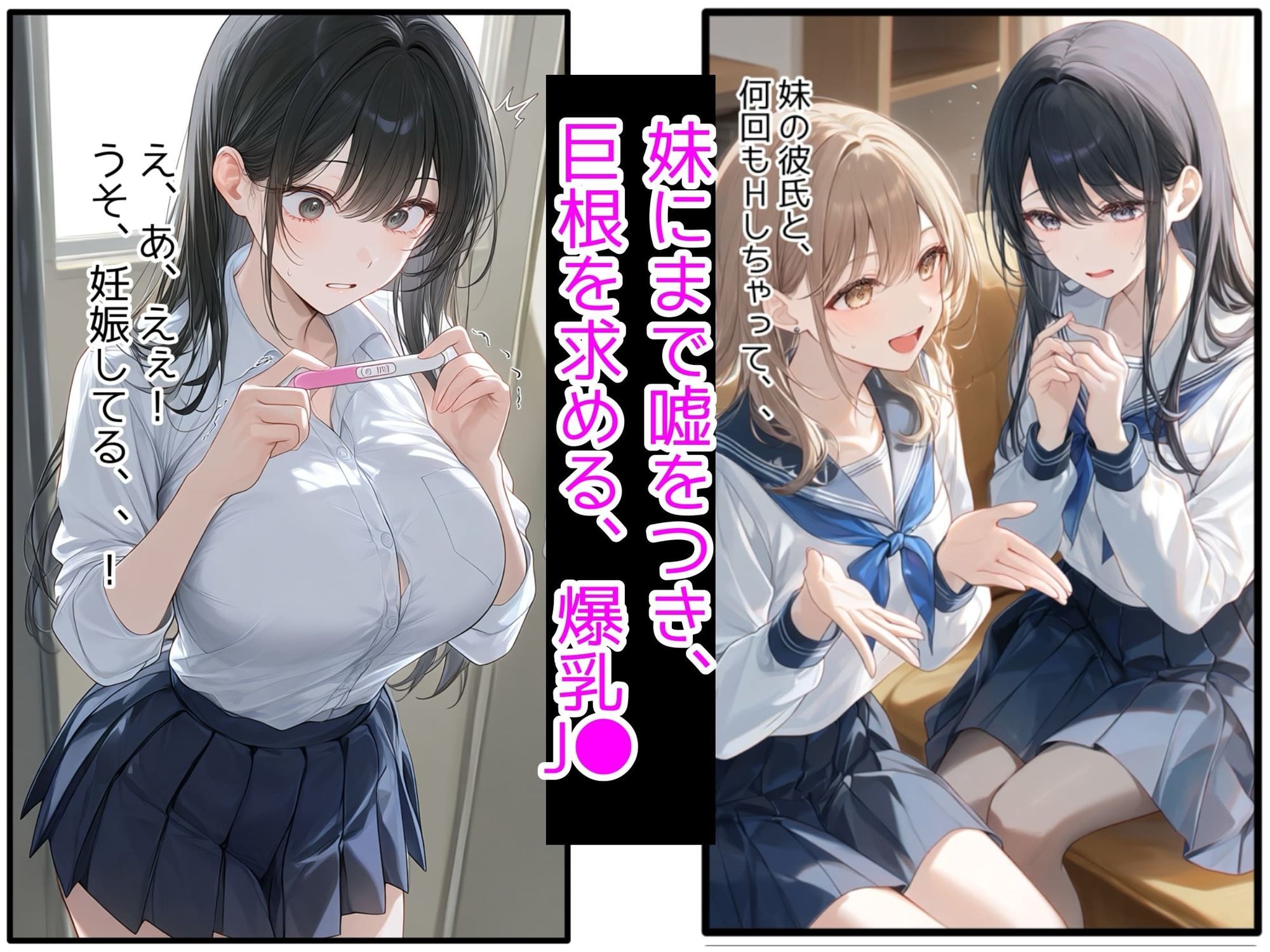 妹の彼氏にNTRされた爆乳J●の姉〜制服のまま絶倫巨根で子宮を突かれ孕ませイキ狂った記録〜 画像9