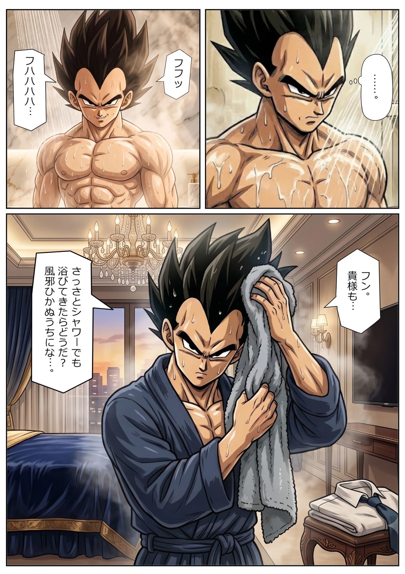 52枚【18号 ×ベジータ】大嫌いな上司に シャワー中に犯●れ、立ちバック、 おっぱいワイパー、掃除フェラの無限ループ 1 画像8