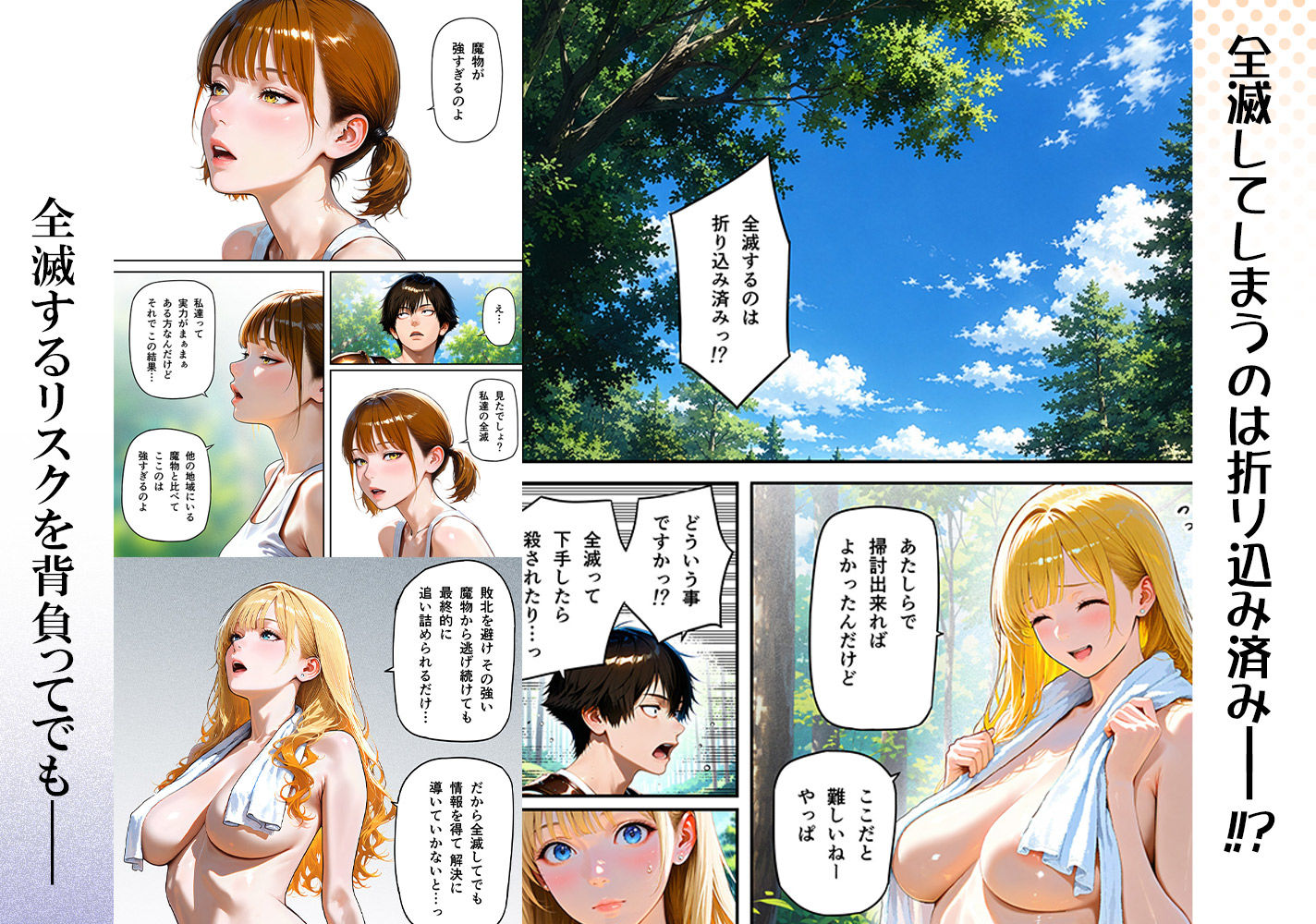 全滅転生 1=媚薬服用痴女戦士達は犯●れて前に進む=