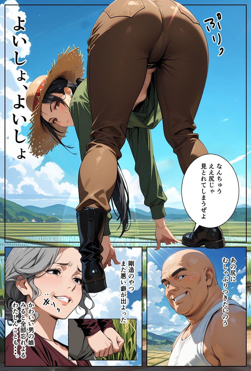 男の娘かおるの赤ふんどしで田舎の変態夫婦に緊縛されるの巻 画像2