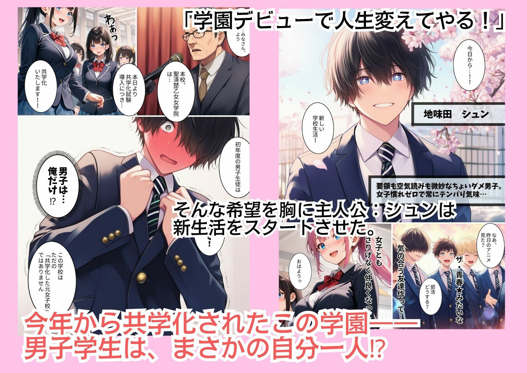 俺だけ男子の種付け共学デビュー！〜ギャルとお嬢様は処女のくせにめちゃくちゃエロかった〜 サンプル2