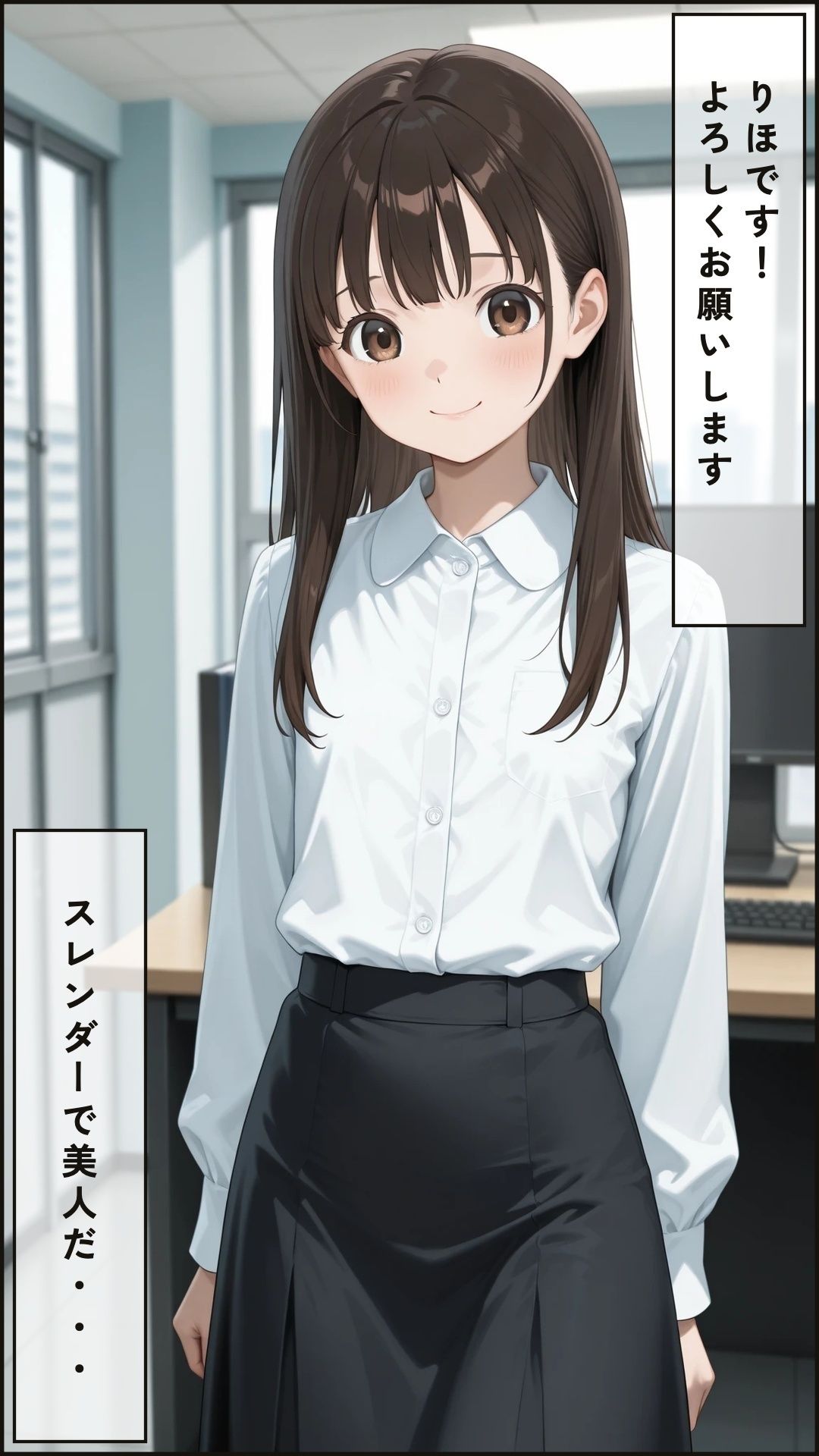 貧乳OLがおじさんに発情中 サンプル画像 2