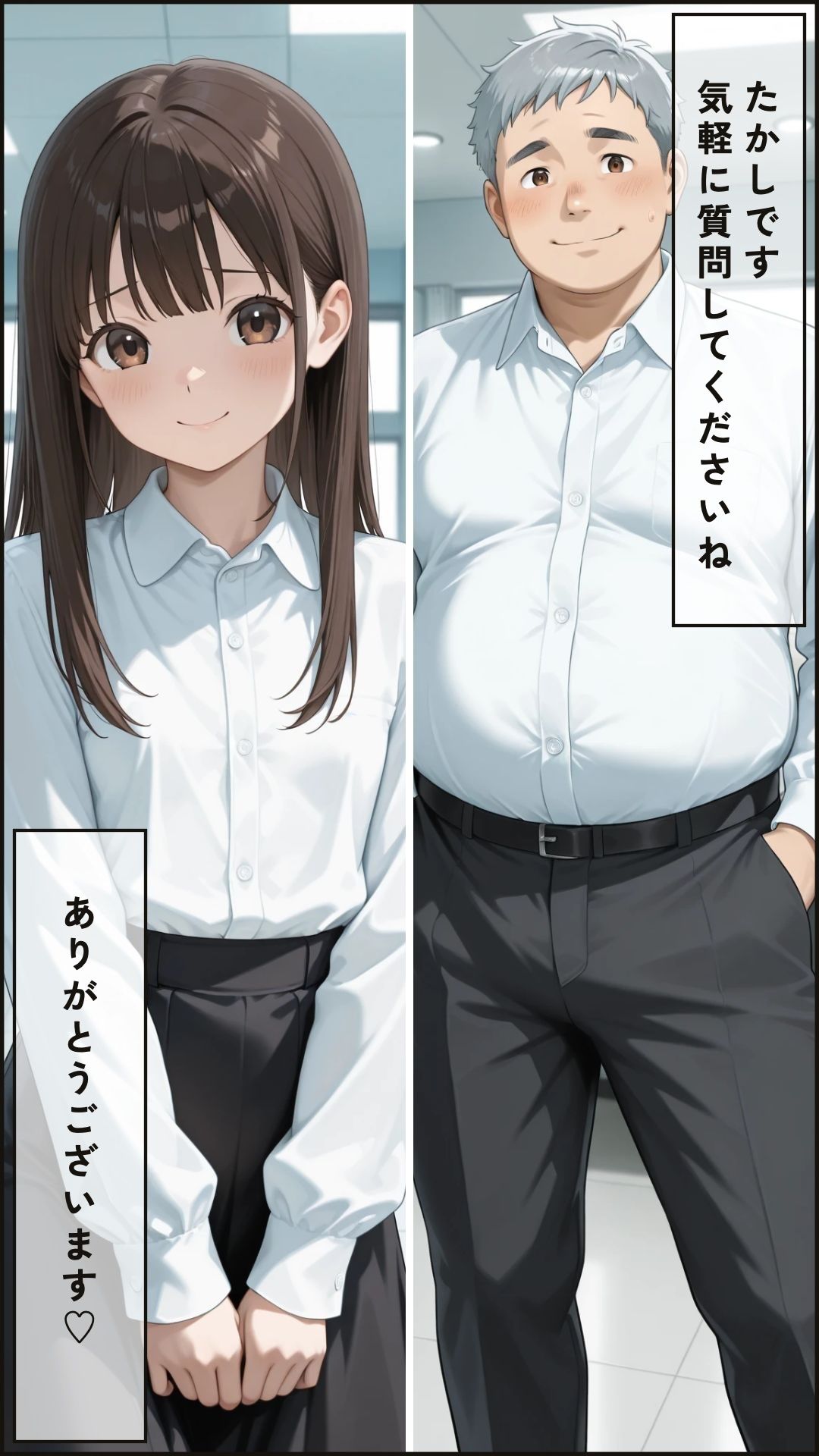 貧乳OLがおじさんに発情中 サンプル画像 3
