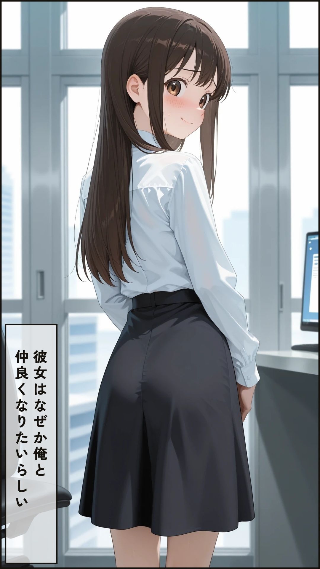 貧乳OLがおじさんに発情中 サンプル画像 4