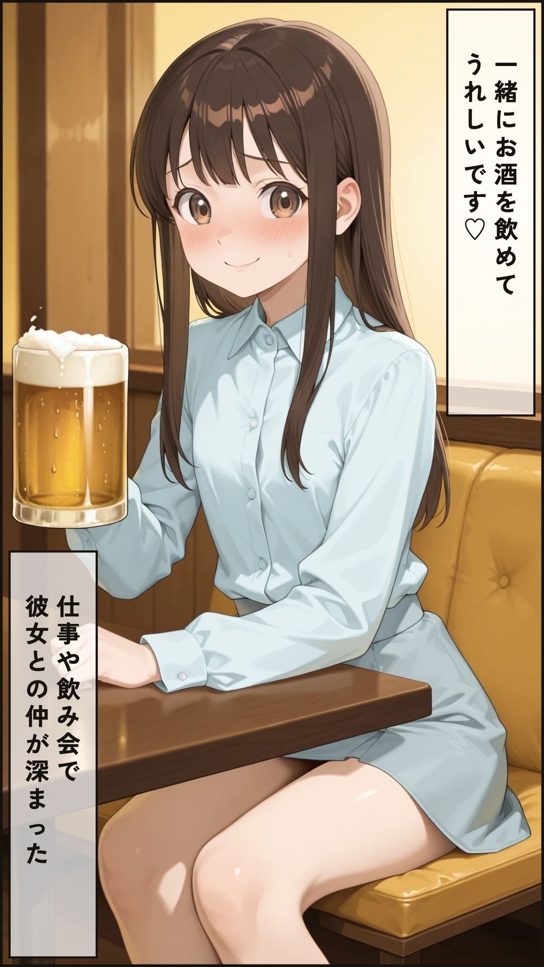 貧乳OLがおじさんに発情中 サンプル画像 5