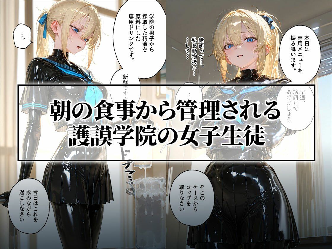【わからせ週間4】精液給餌＆嘔吐奉仕編｜護謨学院 画像1