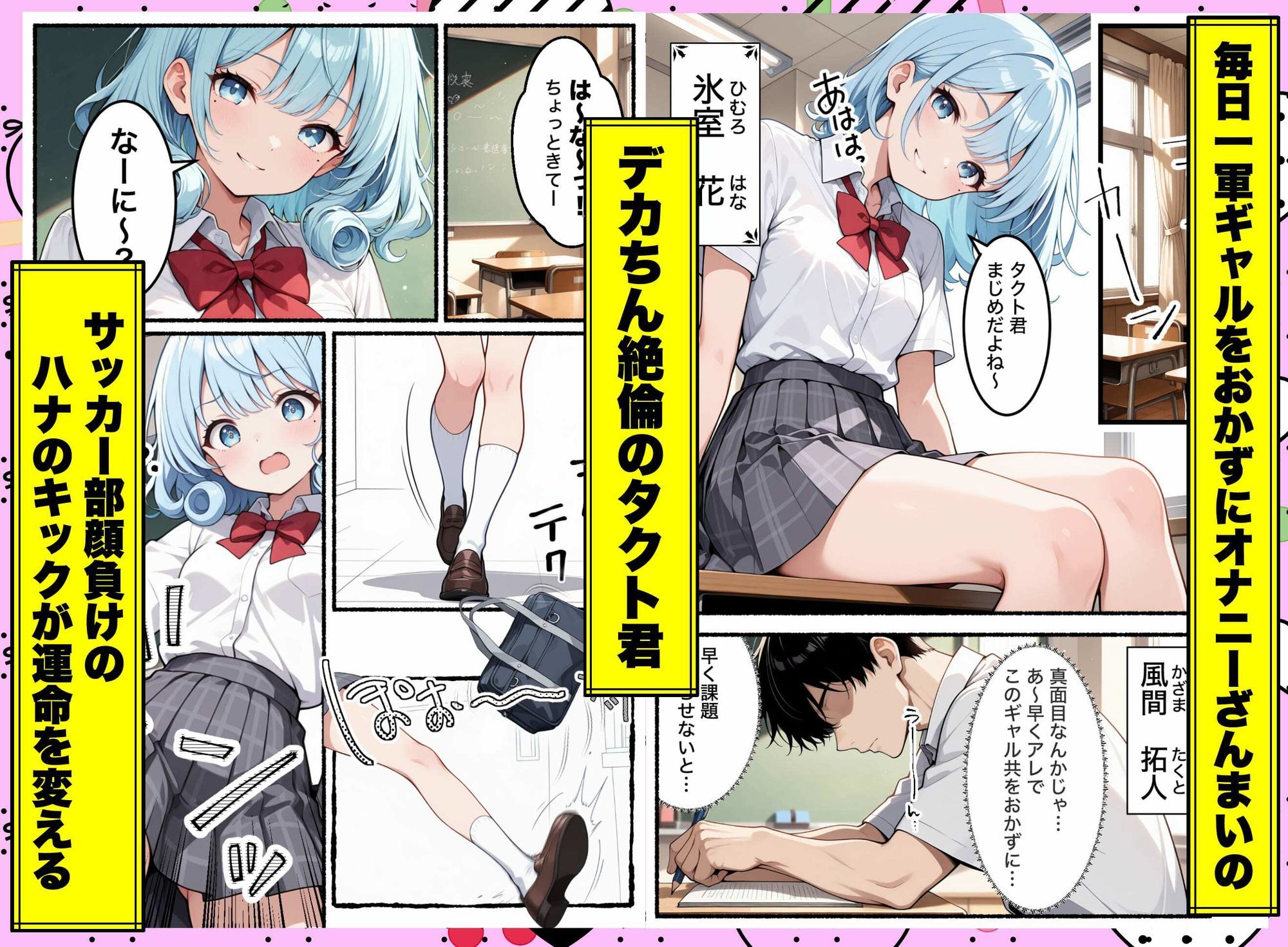 俺のおかず一軍ギャル、デカちんがバレてもてあそばれた結果3人まとめて彼女になったハーレム物語 画像1