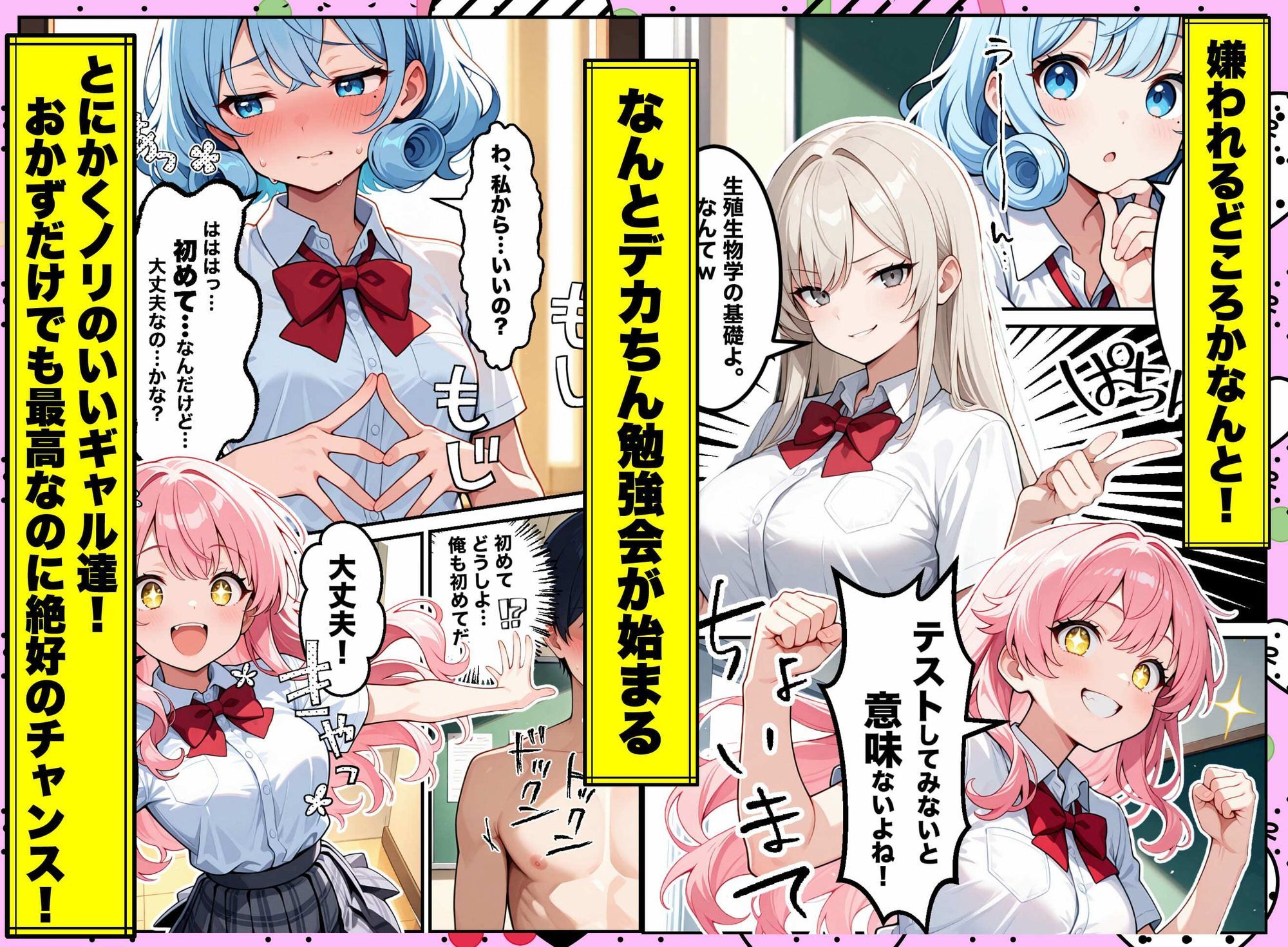 俺のおかず一軍ギャル、デカちんがバレてもてあそばれた結果3人まとめて彼女になったハーレム物語 画像3