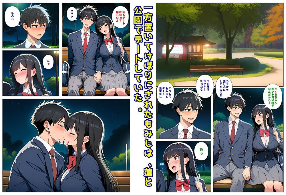 委員長とギャルがセックス勝負3・ギャルが陰キャに告ハラされる・委員長が彼氏の為に野外セックスする 画像6