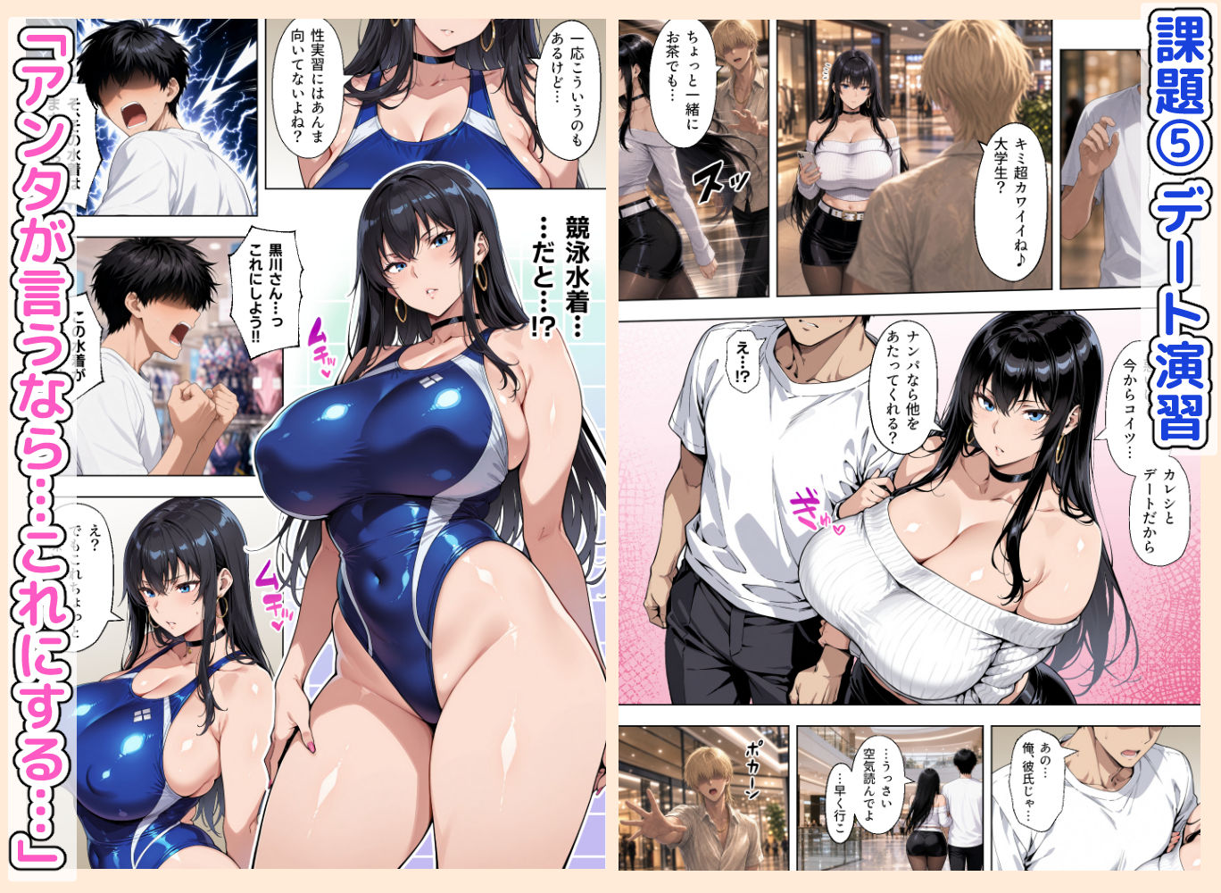【エロ漫画】童貞の俺が性実習の授業で彼氏持ち一軍ギャルと遺伝子相性SSSだった件7