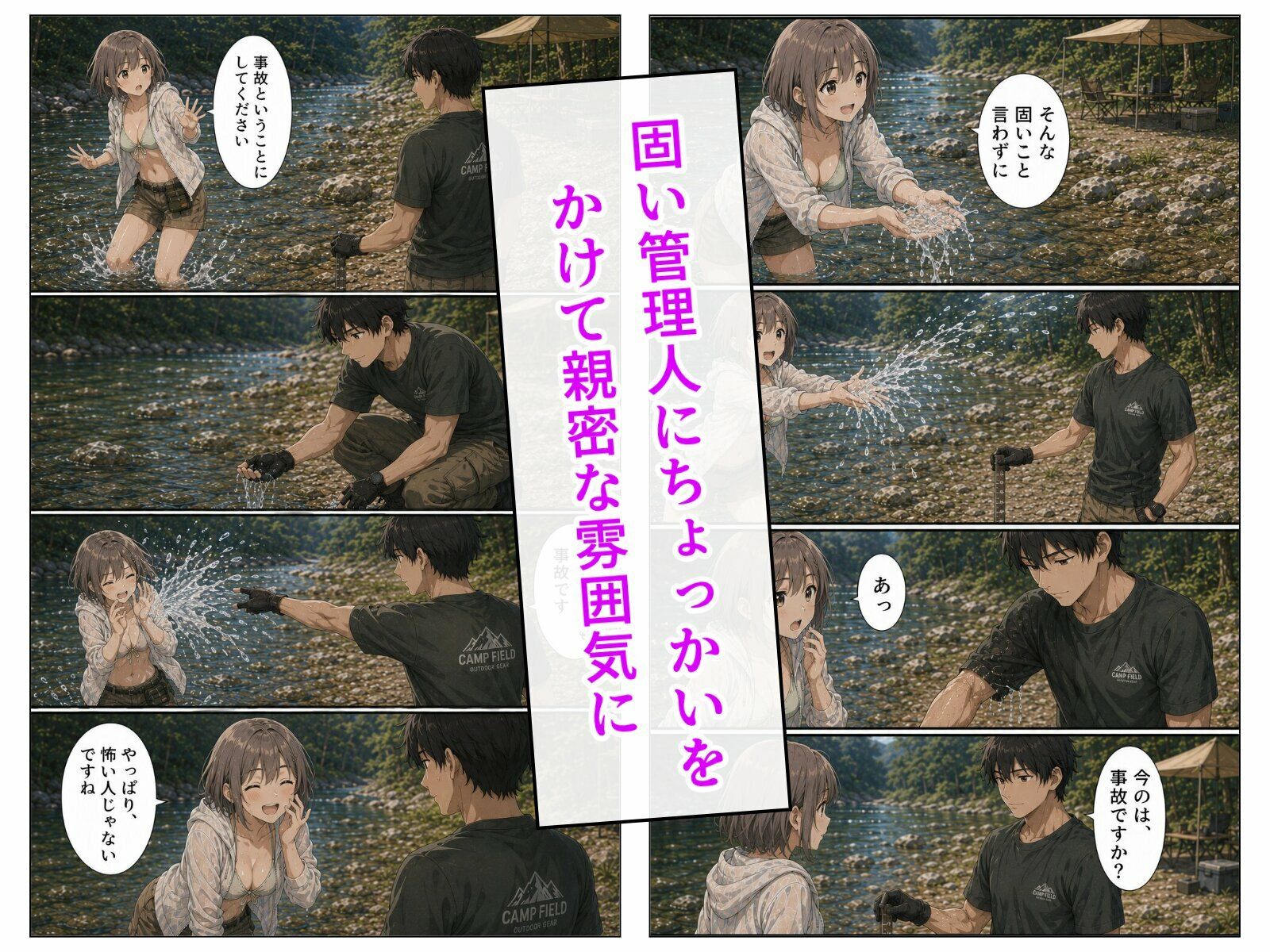 川遊びのあと、管理人さんと。3