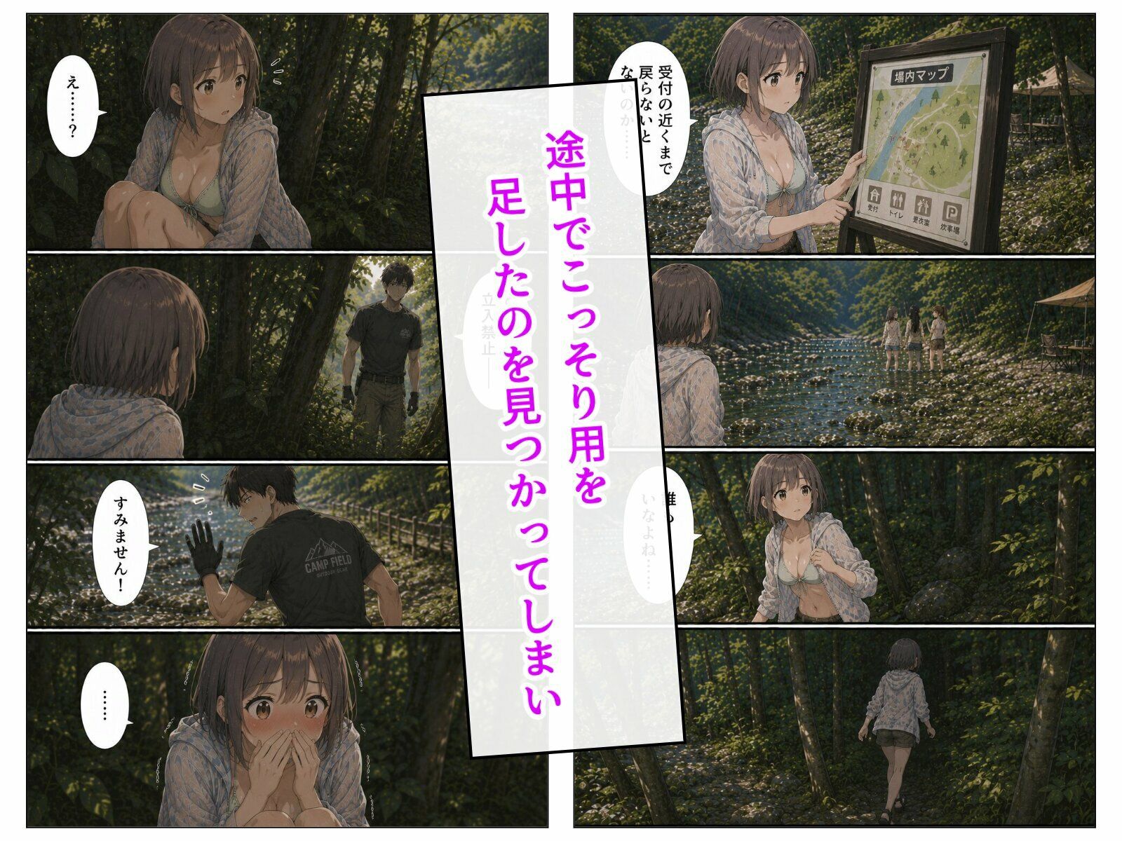 川遊びのあと、管理人さんと。4