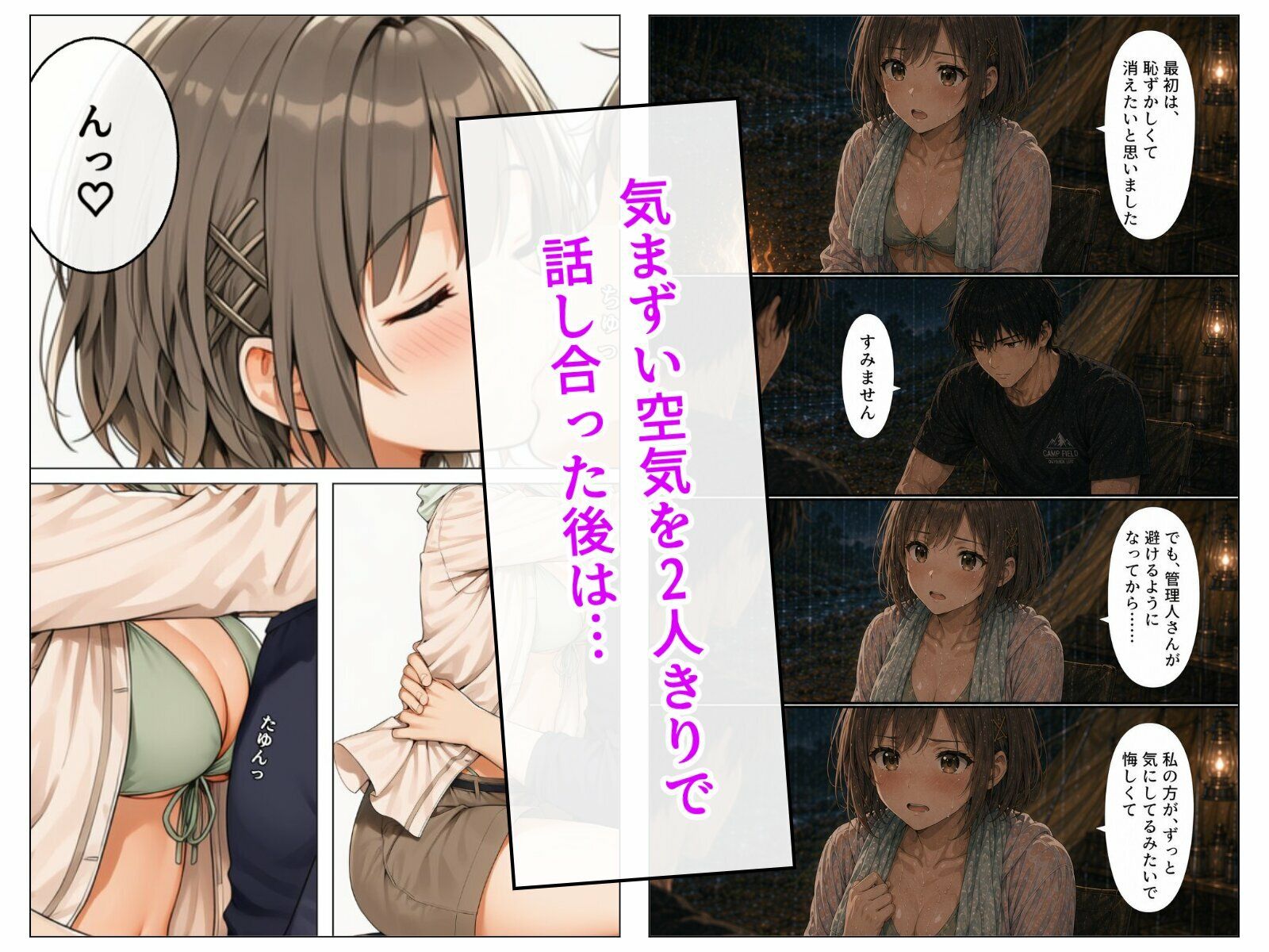 川遊びのあと、管理人さんと。5