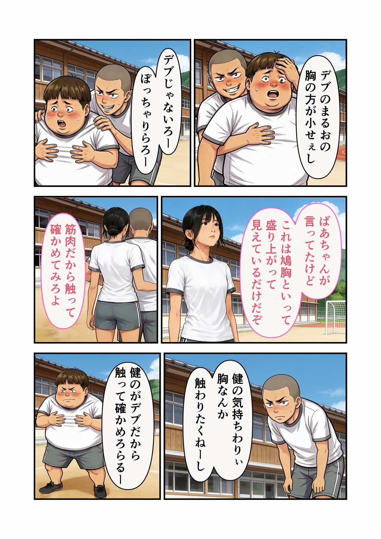 ド田舎で自分を男だと信じている女の子に鳩胸治療と騙してイタズラしました サンプル画像 3