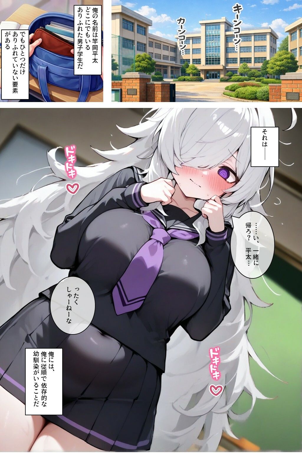 ムチムチ銀髪陰キャは、従順ご奉仕大好きな俺の所有メス  〜種付け事後のお掃除フェラ奉仕編〜 画像1