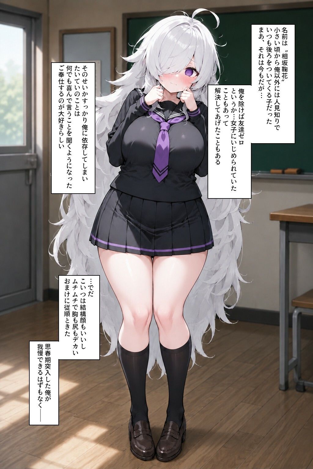 ムチムチ銀髪陰キャは、従順ご奉仕大好きな俺の所有メス  〜種付け事後のお掃除フェラ奉仕編〜 画像2