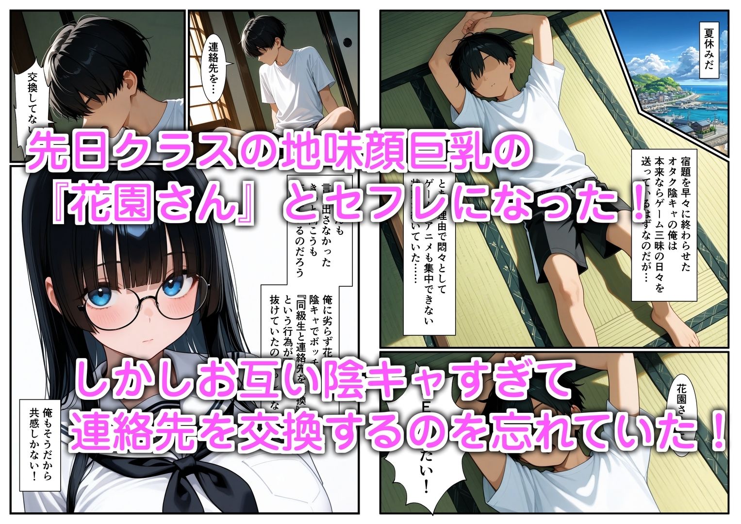 クラスの地味顔巨乳とセフレになった2 〜お家エッチ編〜 画像1