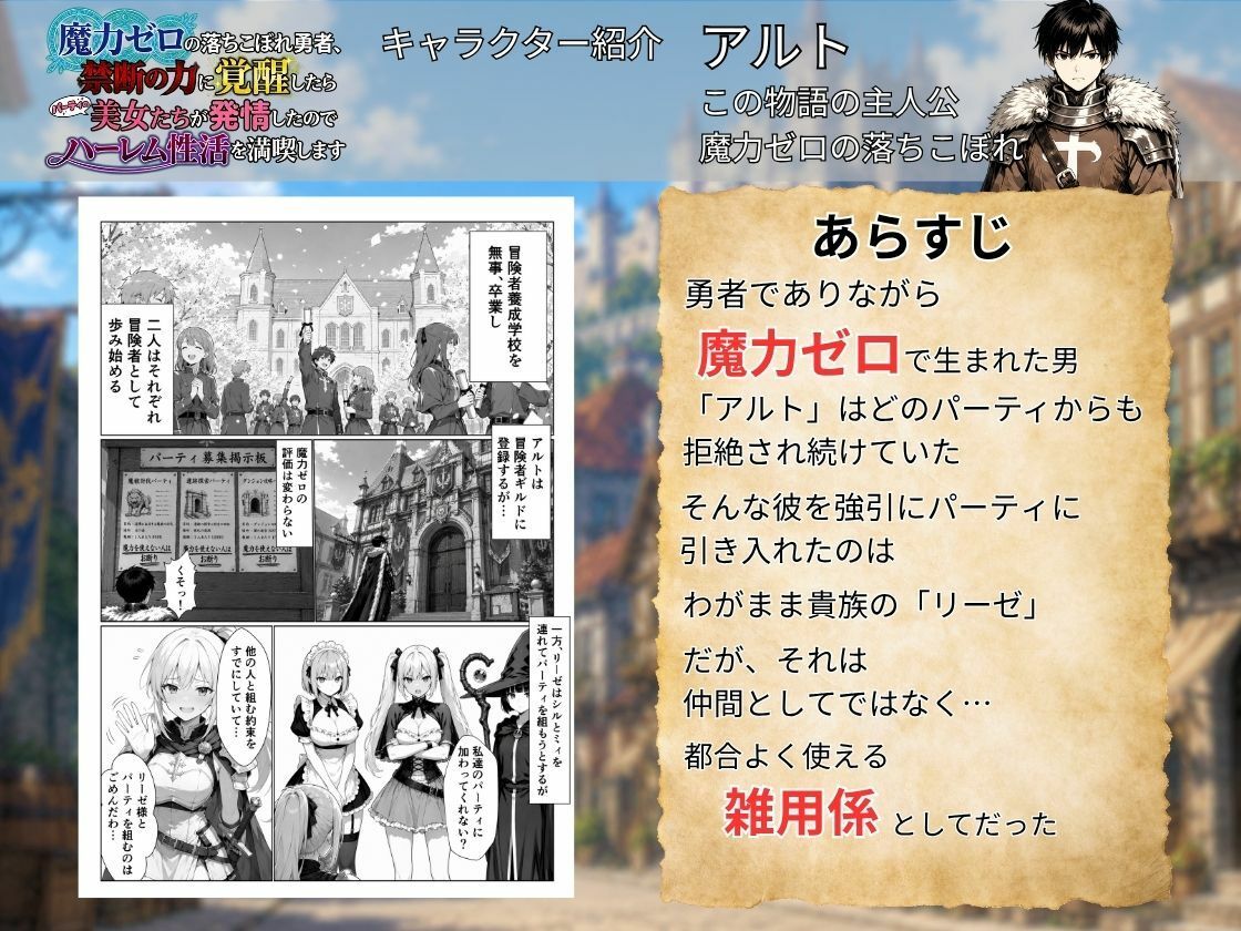 魔力ゼロの落ちこぼれ勇者、禁断の力に覚醒したらパーティの美女たちが発情したのでハーレム性活を満喫します 画像1