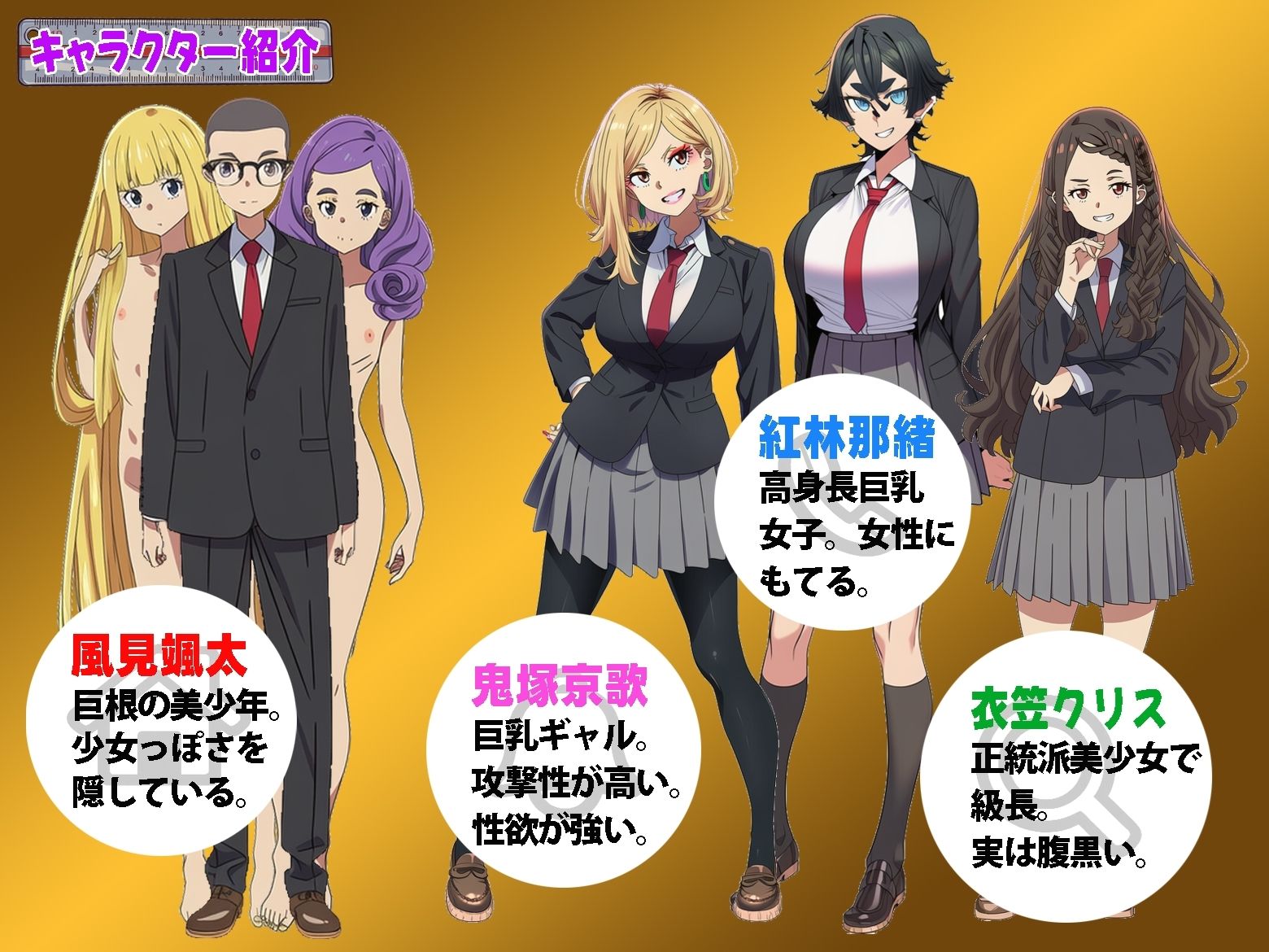 ドSなレズ少女達に無理やりペニバンで犯●れまくる女装男子+α 画像1