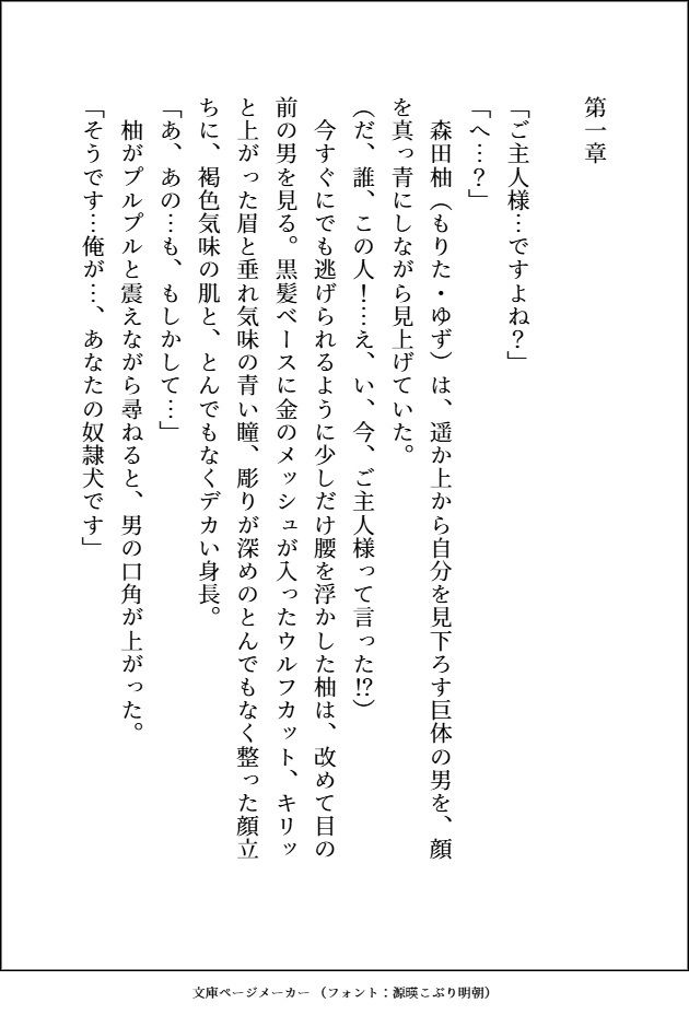 通話だけで調教してたM犬（実は凶悪顔デカ強男子）の子犬顔に絆されてえっちな躾してたら、本気獣ピストンに負けてご主人様兼恋人になる話 サンプル1