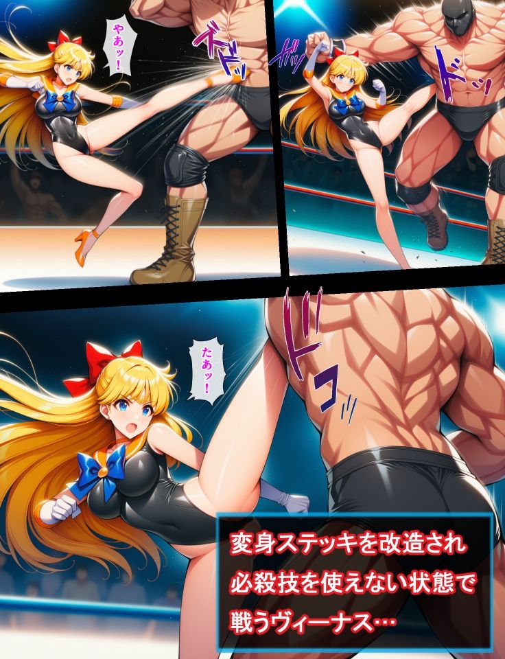 セーラー戦士リメイク  ヴィーナス敗北  ハンディキャップマッチ 画像2