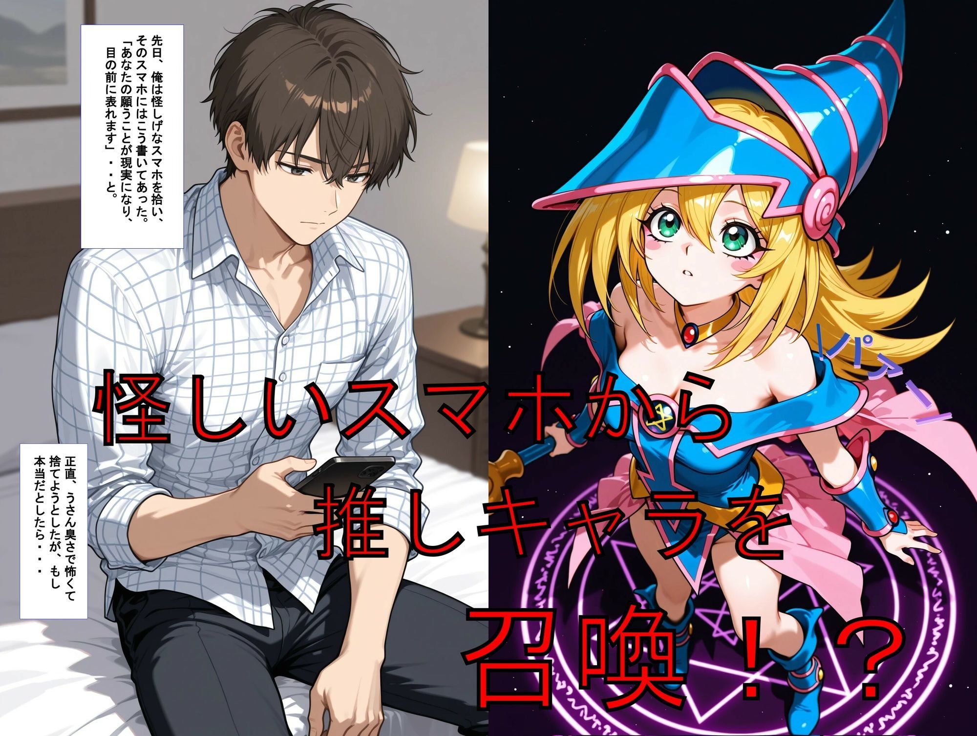 推しキャラ召喚した俺! 勘違いガールちゃんは、俺と触手のコンボで犯しつくす!〜ブラック・マジ〇ャン・ガール〜ver 画像1