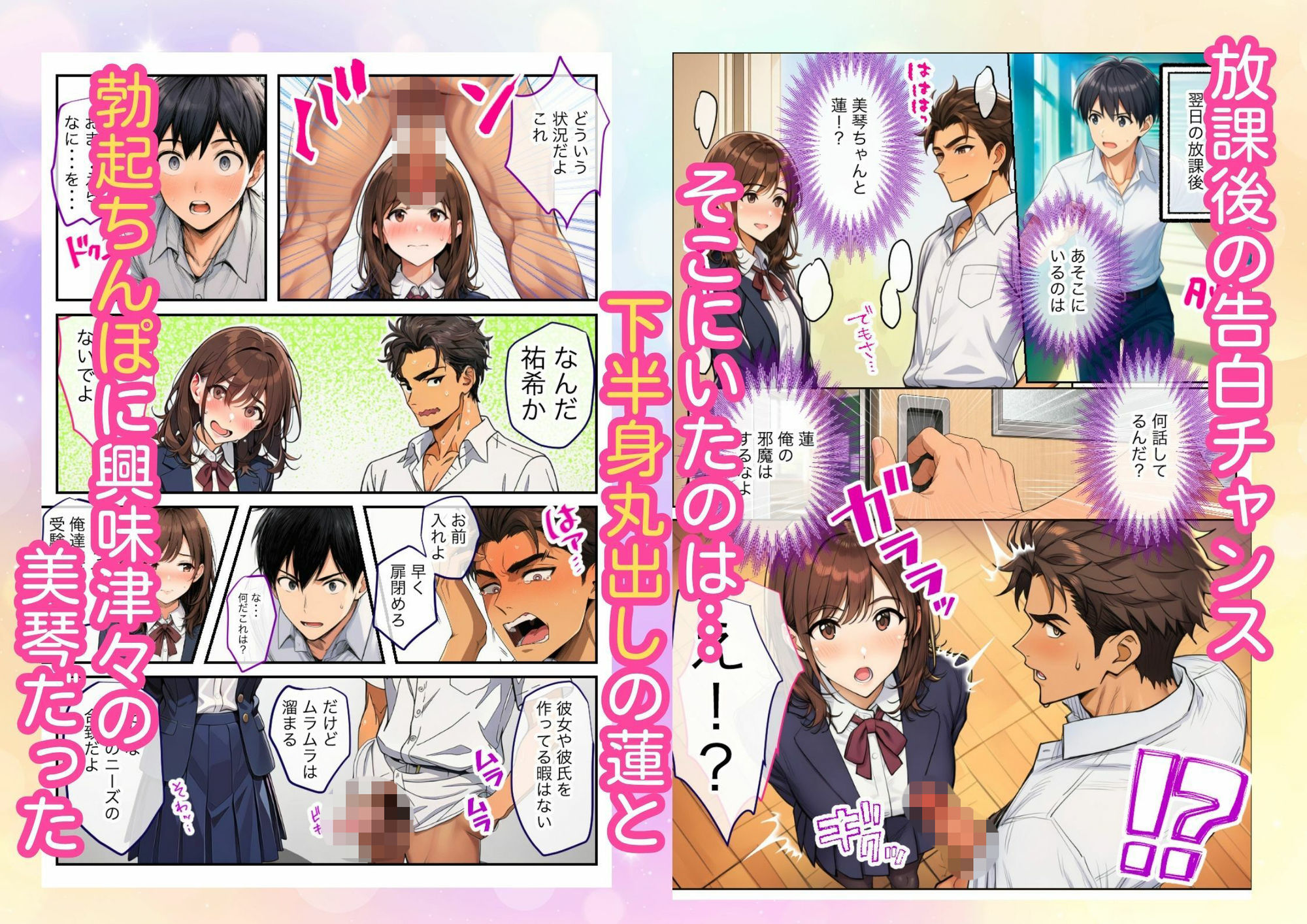 告白する日に、好きな子が親友の中出しで汚れた〜混ざれたのに勃たなかった俺のBSS寝取られ〜 サンプル3