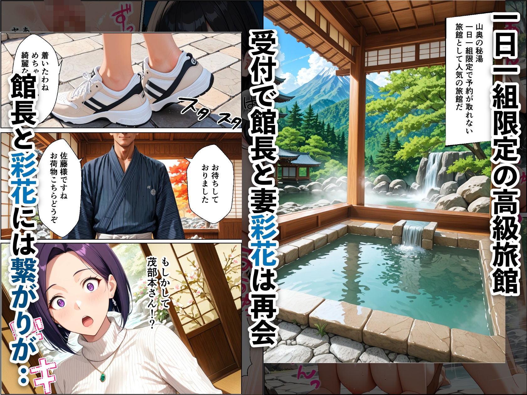 【エロ漫画】孕ませ温泉 〜元セフレの人妻と娘を堕とす温泉旅行〜2