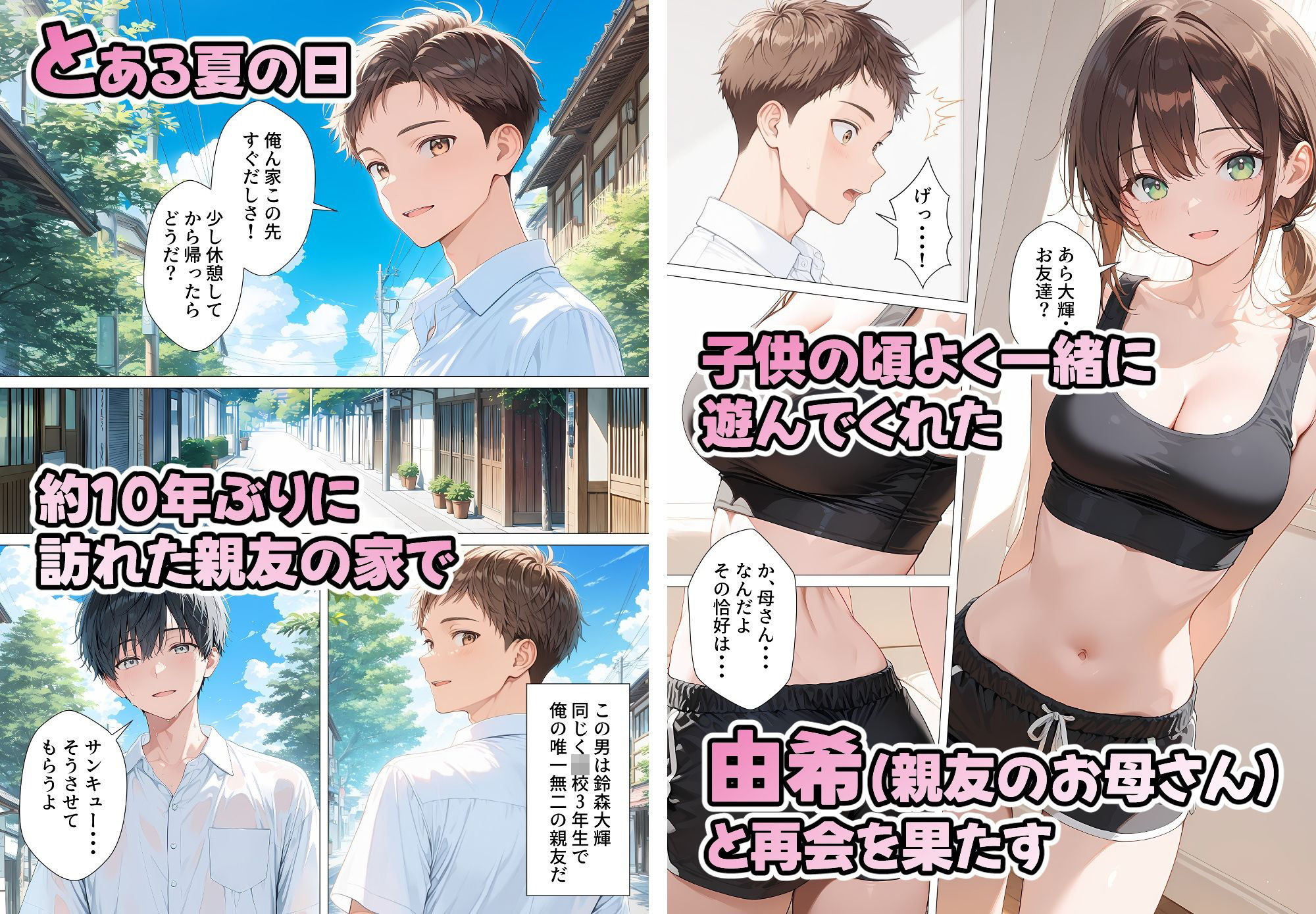 親友のお母さんに何度も種付けをした夏の夜 画像1