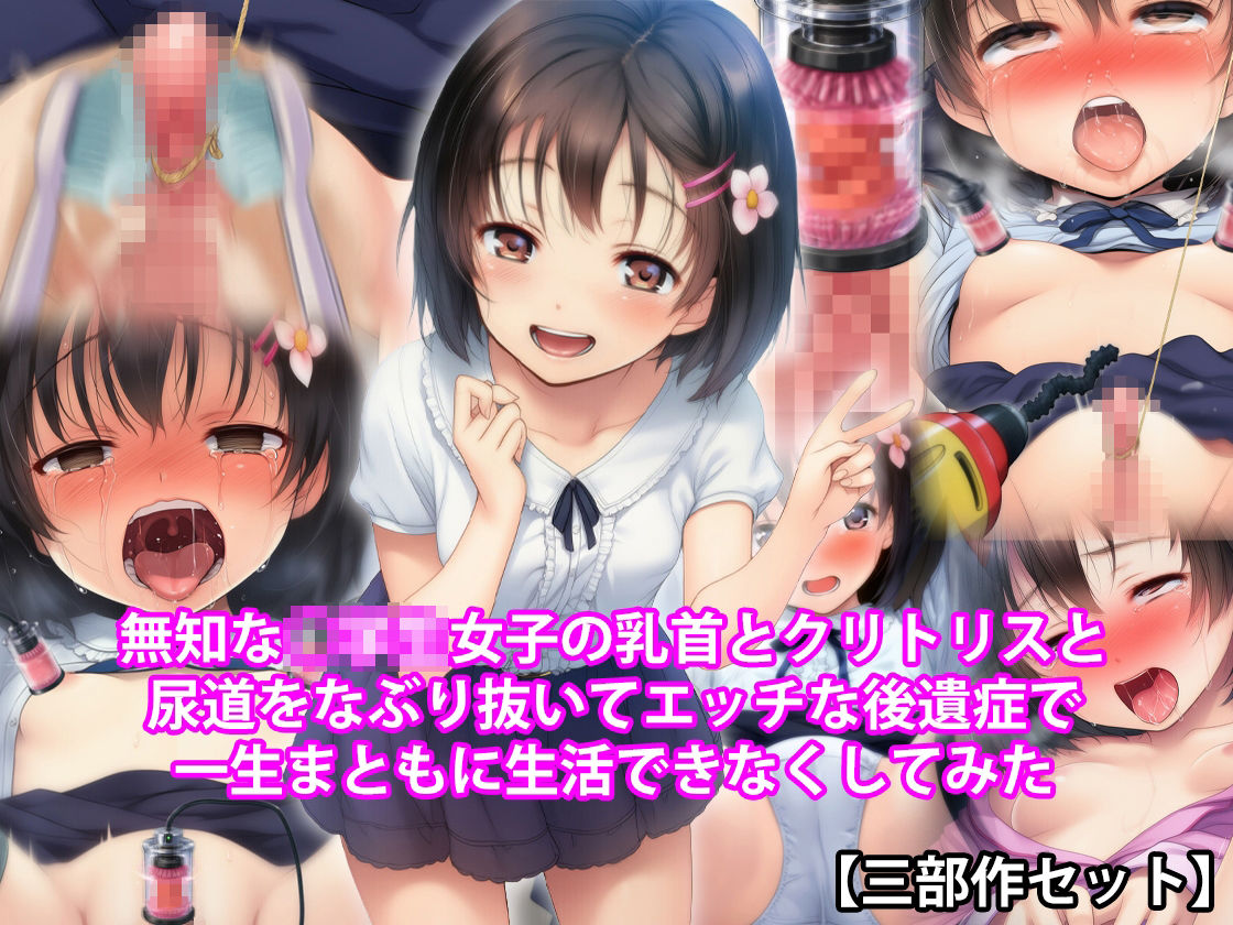【三部作セット】『無知な◯◯◯女子の乳首とクリトリスと尿道をなぶり抜いてエッチな後遺症で一生まともに生活できなくしてみた』AIリマスター版 サンプル画像 2
