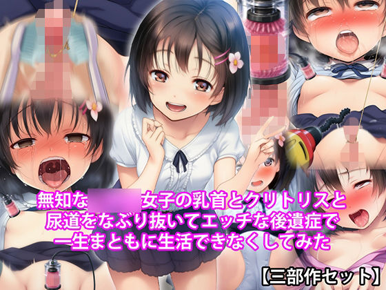 【三部作セット】『無知な◯◯◯女子の乳首とクリトリスと尿道をなぶり抜いてエッチな後遺症で一生まともに生活できなくしてみた』AIリマスター版