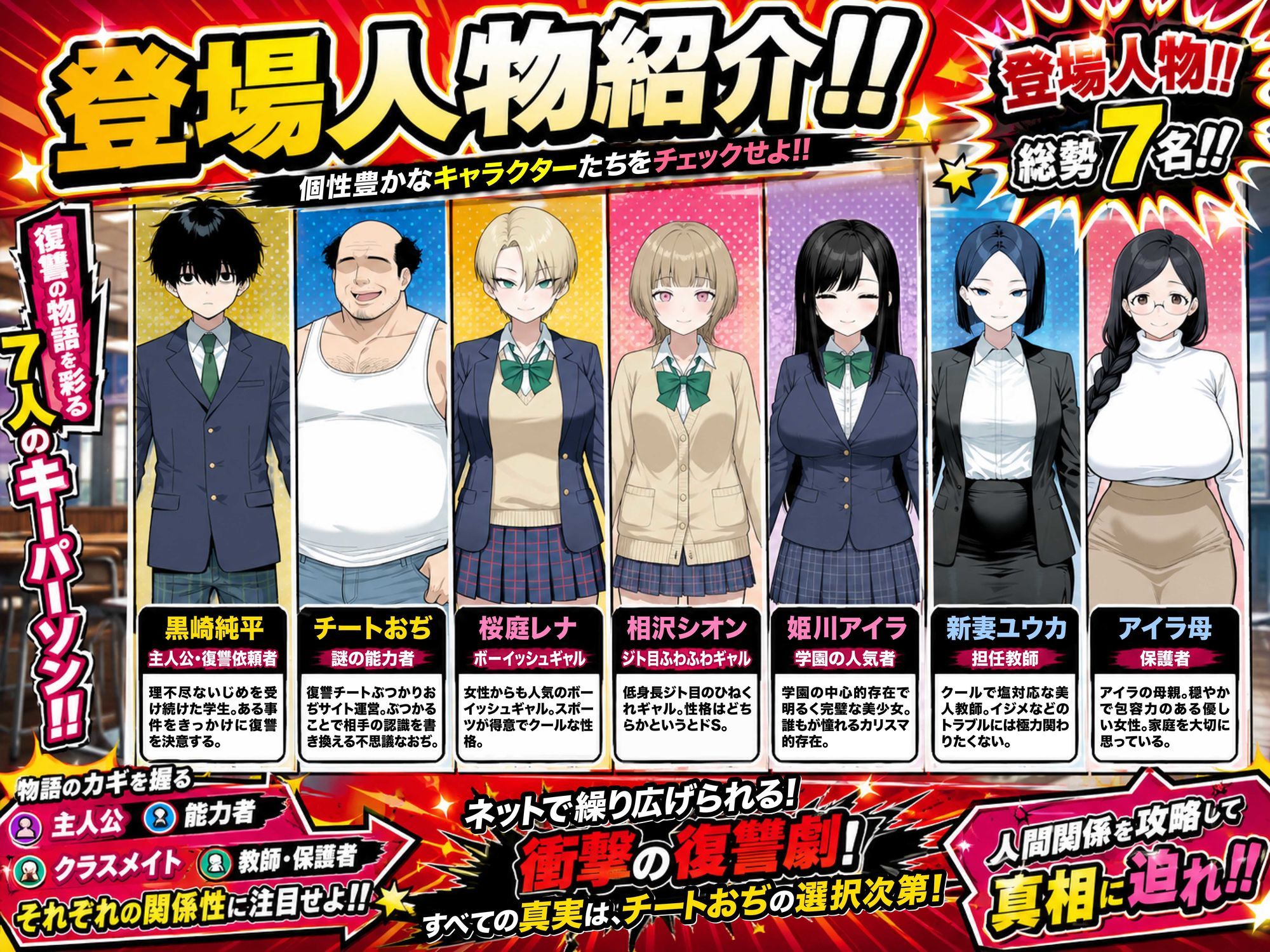 ぶつかりチートおぢEX 復讐代行！集団いじめ加害者を全員意識改変！アヘ顔Wピースさせてみた件〜