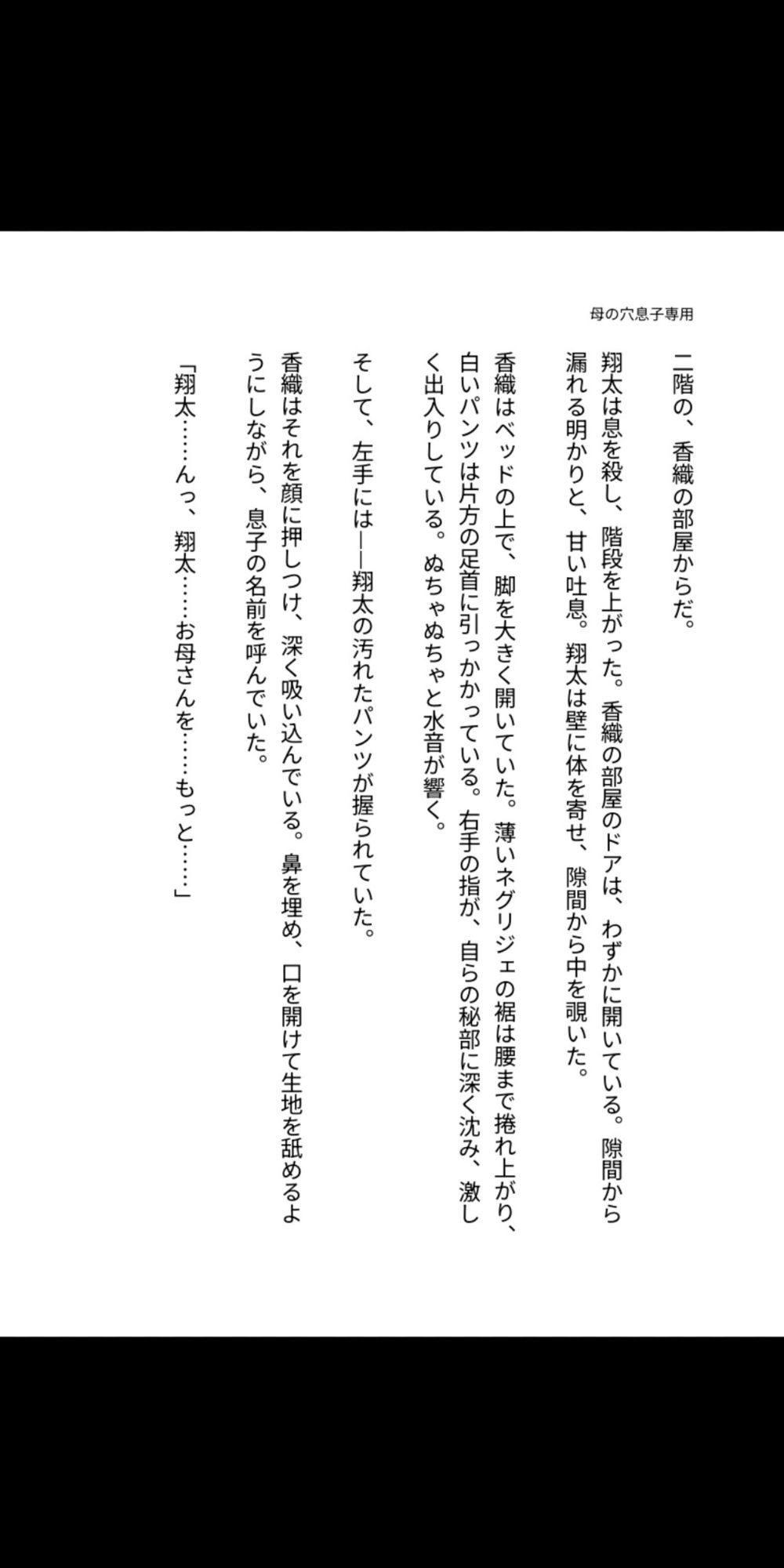 母の穴は、息子専用  〜熟母、禁忌に堕ちるまで〜