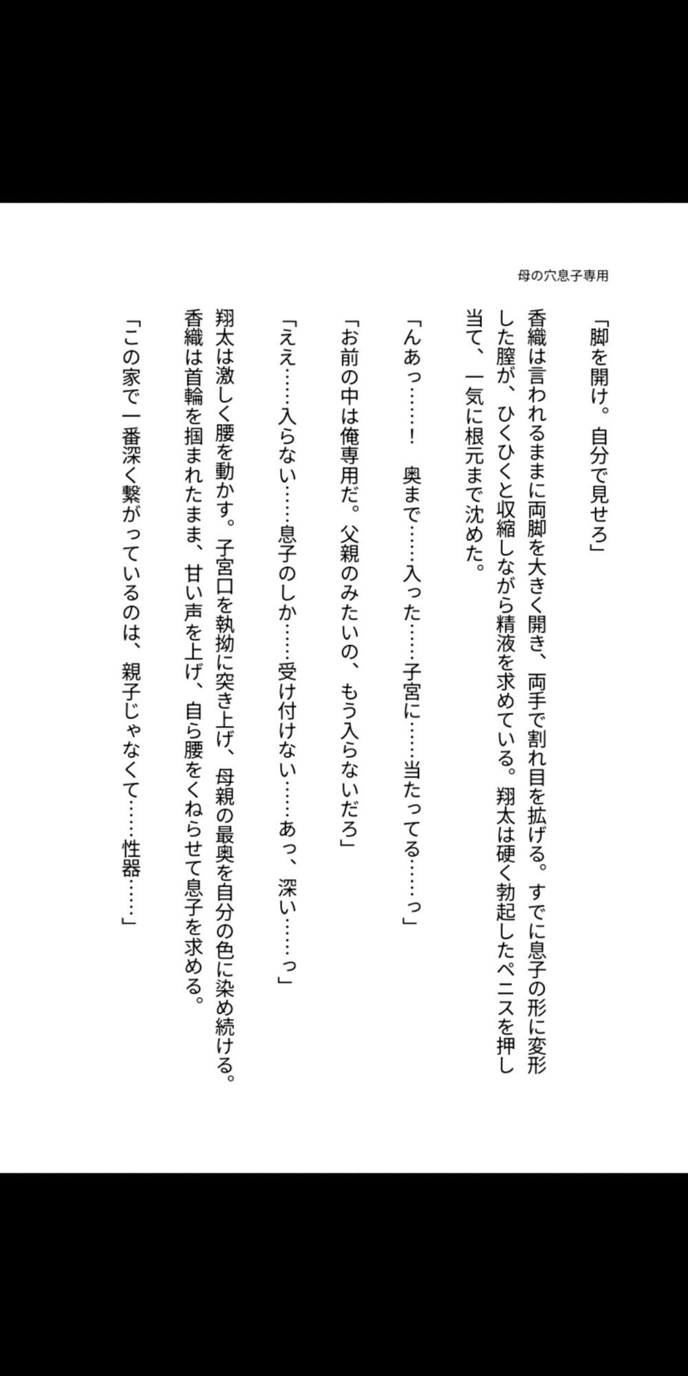 母の穴は、息子専用  〜熟母、禁忌に堕ちるまで〜