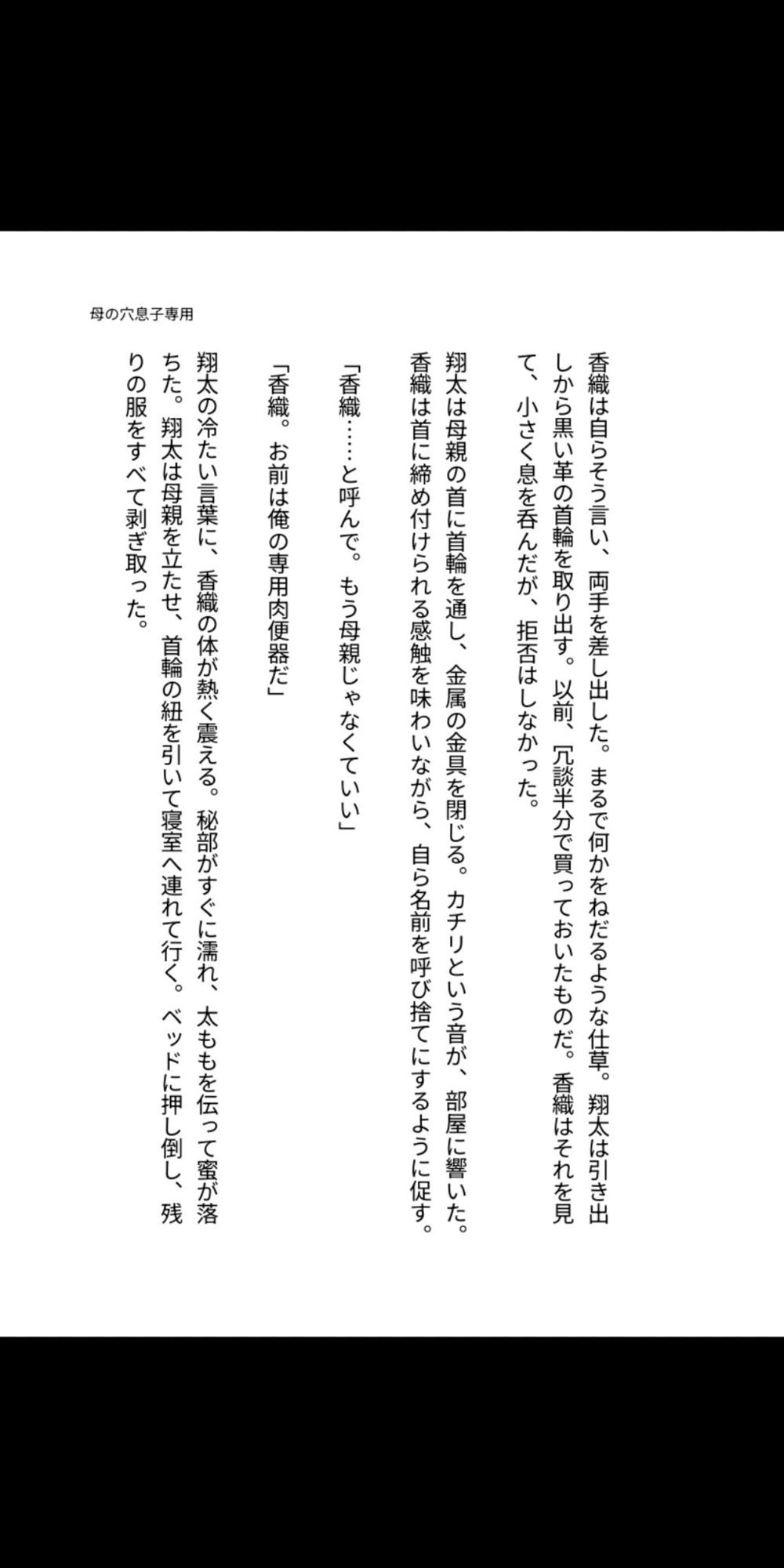 母の穴は、息子専用  〜熟母、禁忌に堕ちるまで〜