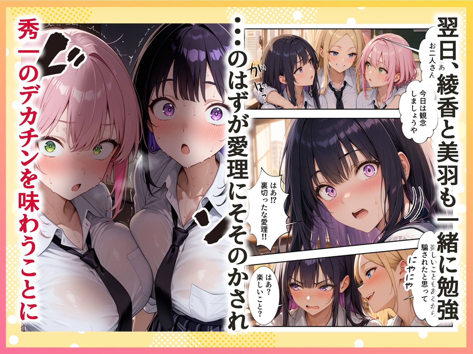 勉強嫌いな1軍ギャル達とデカチンがり勉くん 画像7