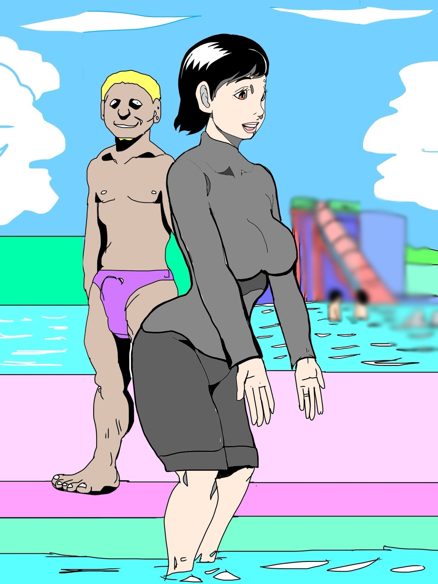 プールで妻がジロ見されてて妄想はかどった 画像4