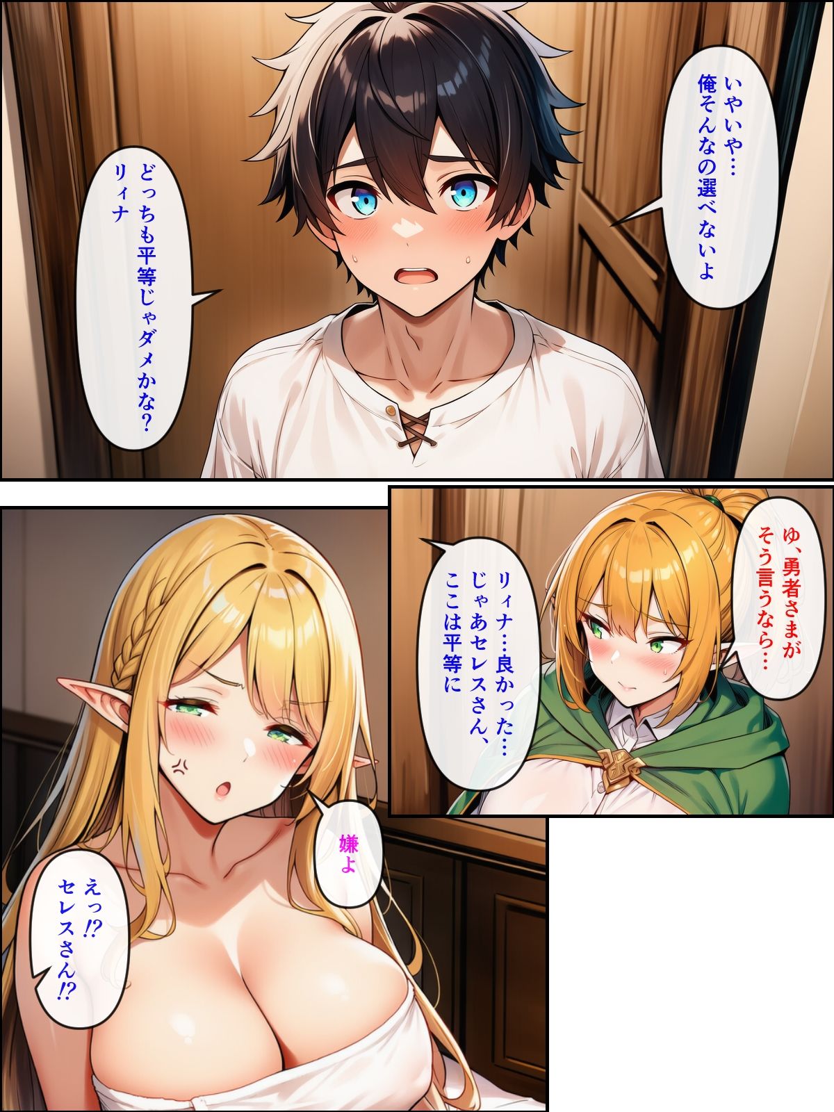 異世界転生して美人巨乳エルフ親子とらぶらぶセックスする話3 〜ハーレム編〜6