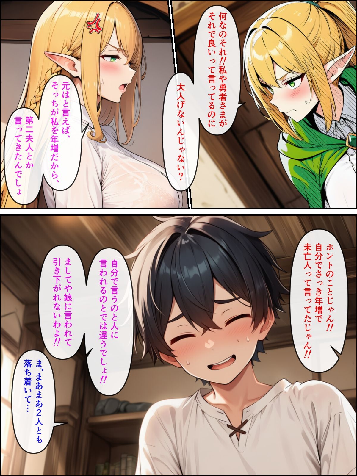 異世界転生して美人巨乳エルフ親子とらぶらぶセックスする話3 〜ハーレム編〜8