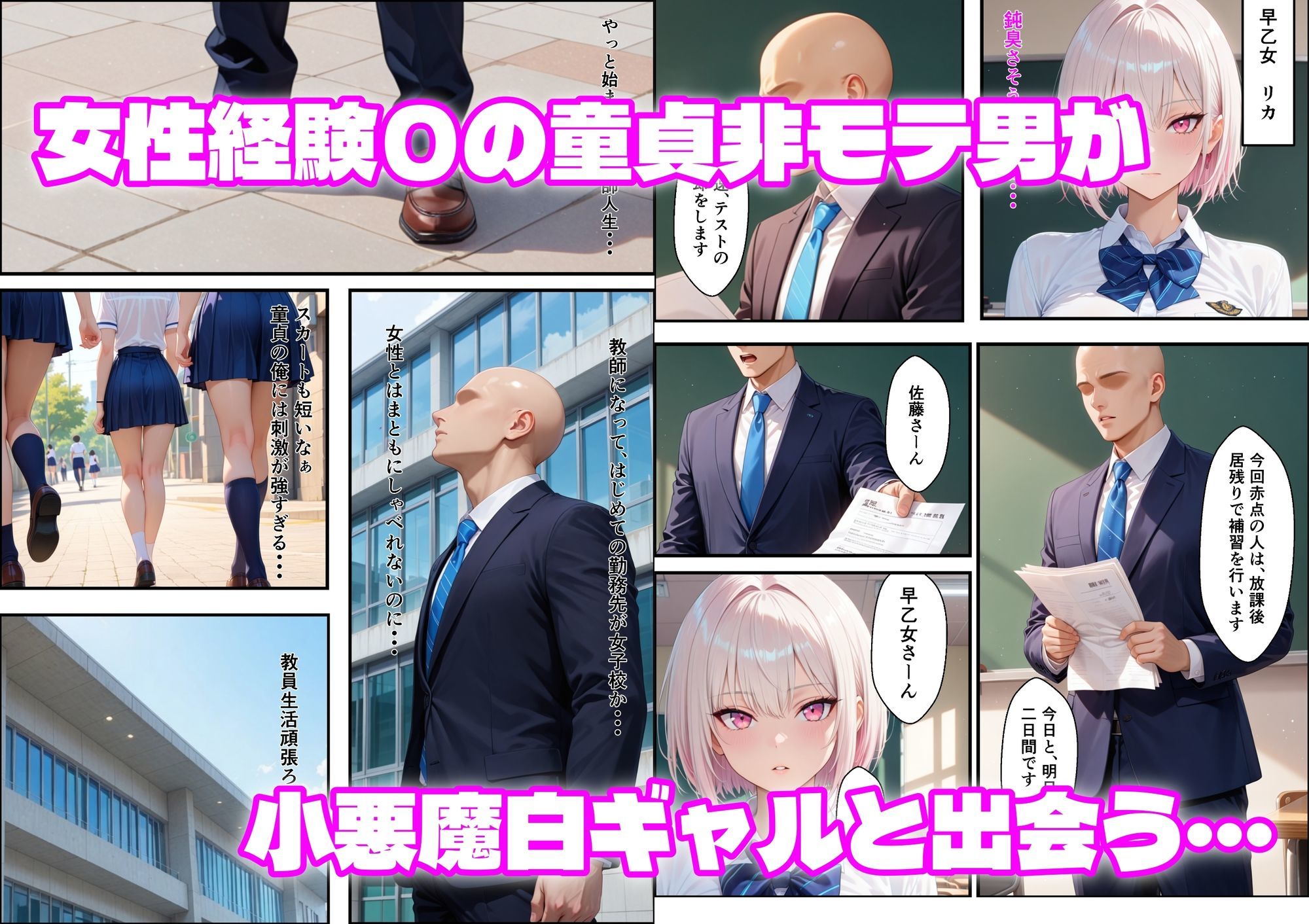 童貞非モテ教師の俺が、小悪魔白ギャルに射精管理される話1